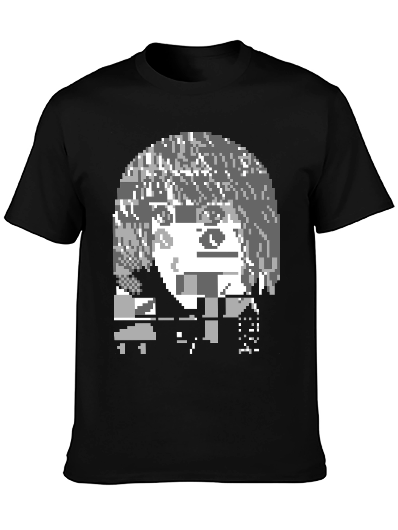 Pixel Art Graphic T-Shirt - Black
