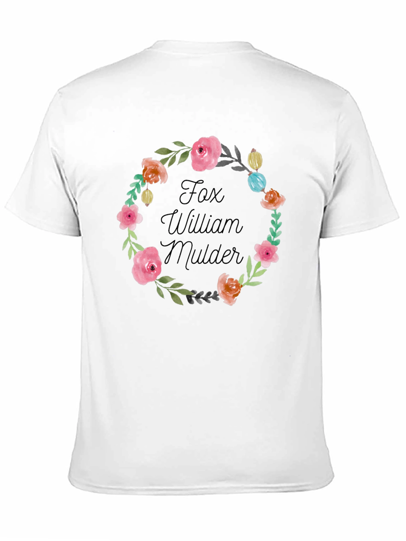 Floral Fox Mulder T-Shirt - Unique Fan Apparel