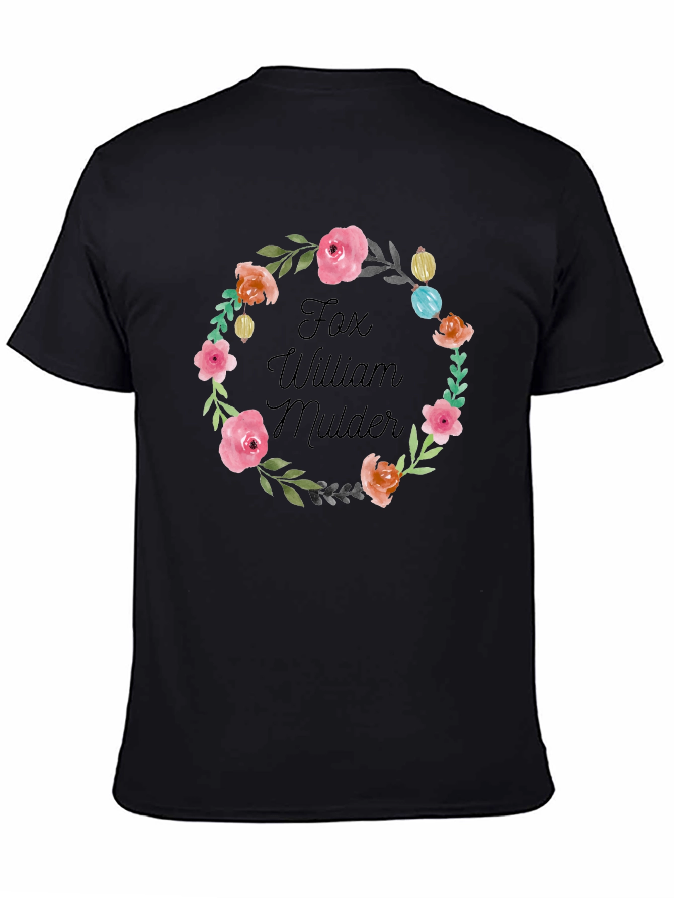 Floral Fox Mulder T-Shirt - Unique Fan Apparel