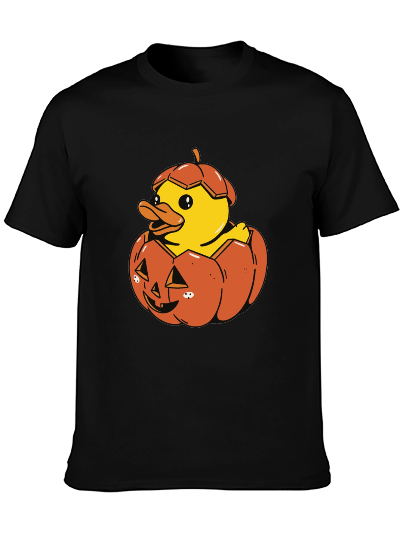 Duck in Pumpkin Halloween T-Shirt