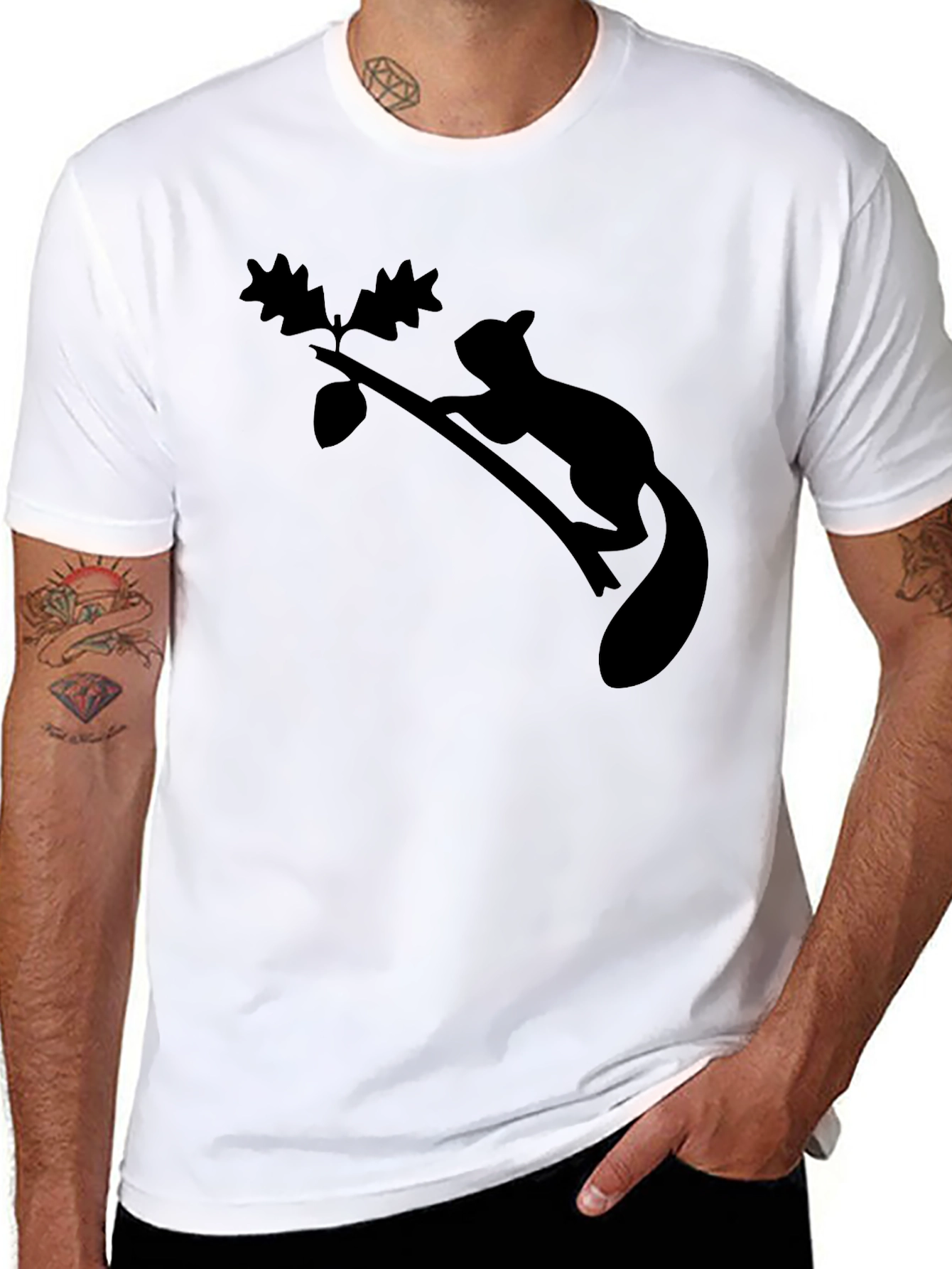 Squirrel Branch Graphic Tee - Nature Inspired