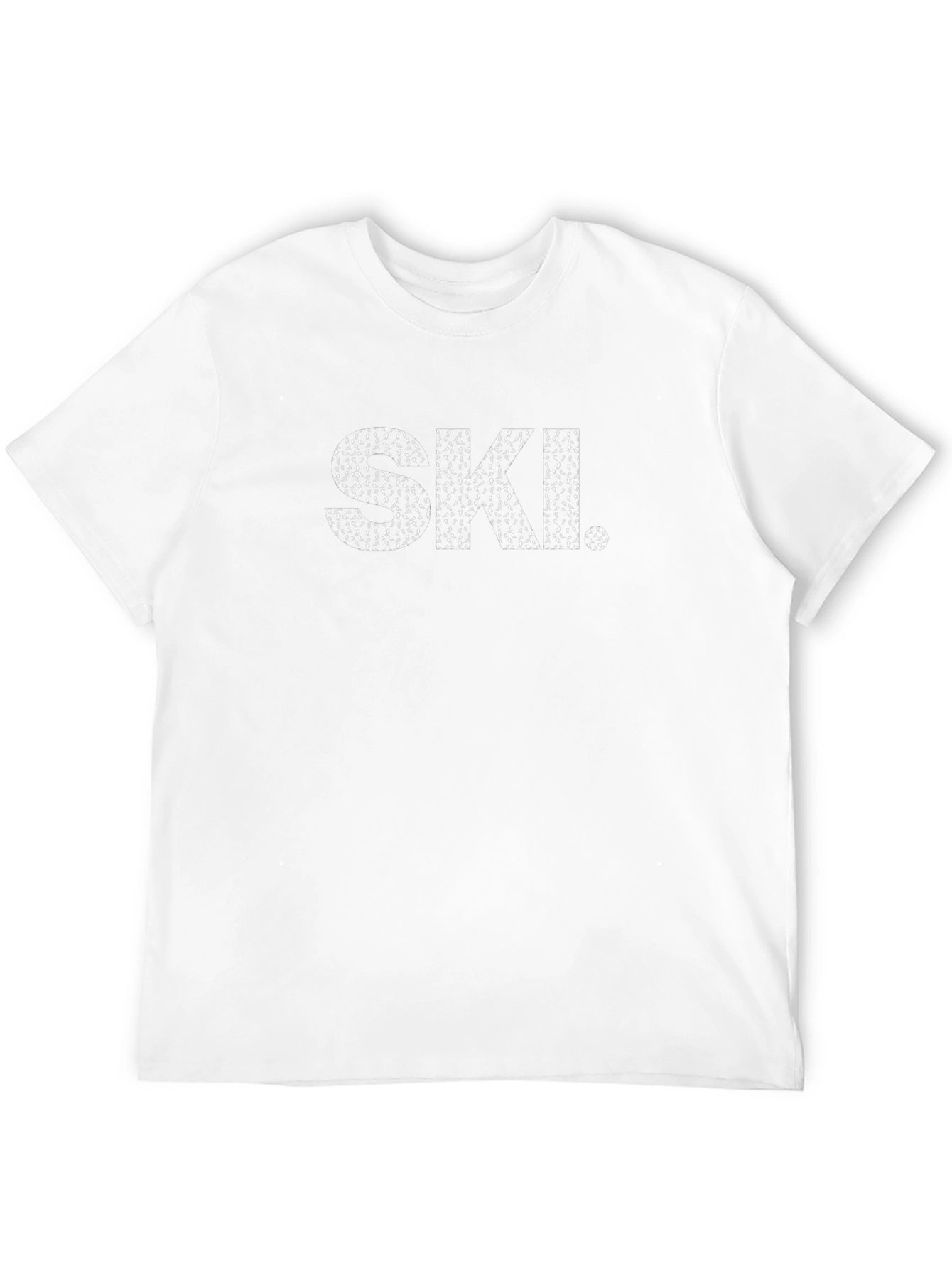 Mens Black SKI Graphic Print Crew Neck T-Shirt