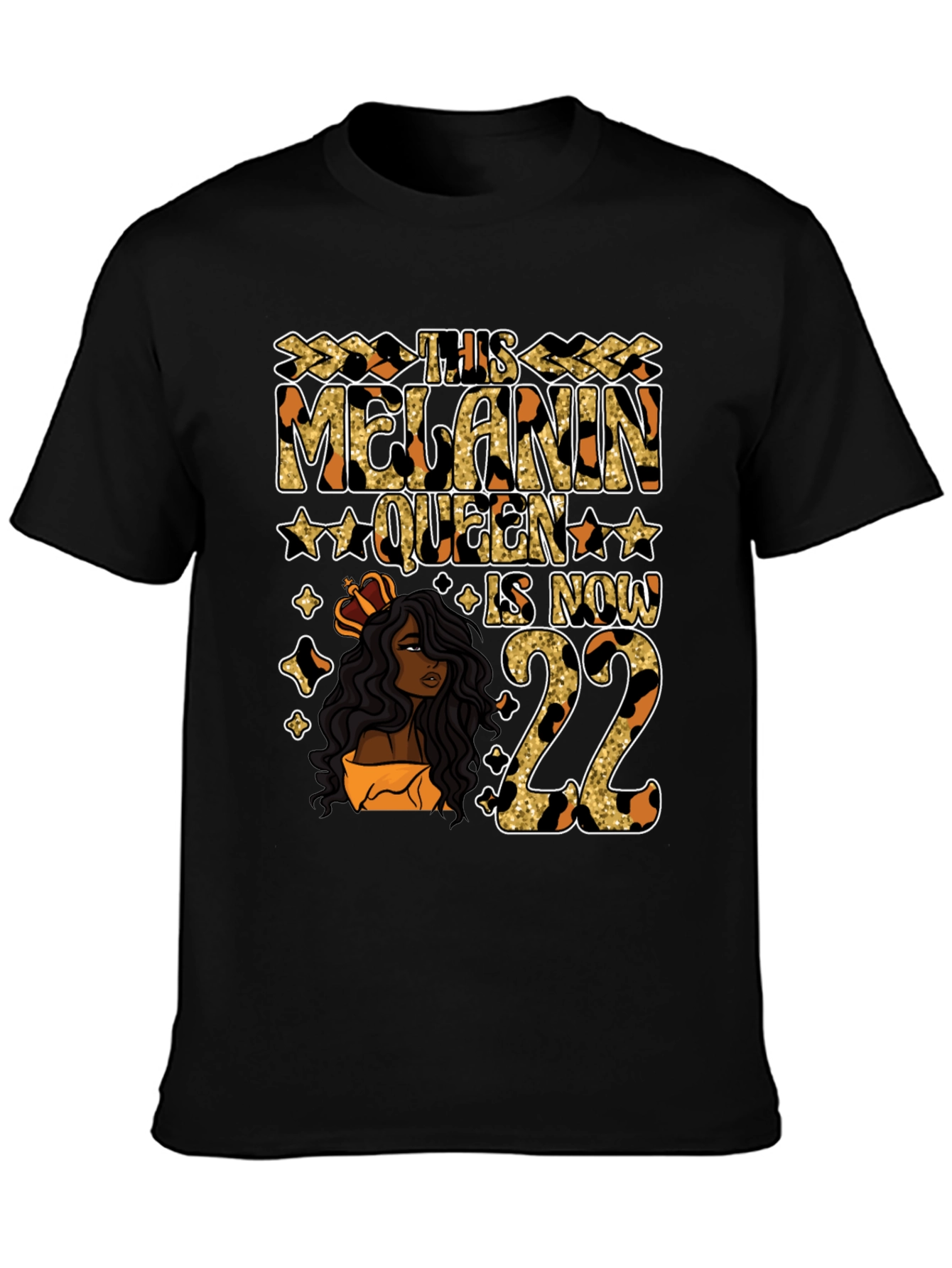 Melanin Queen 22nd Birthday Graphic Tee