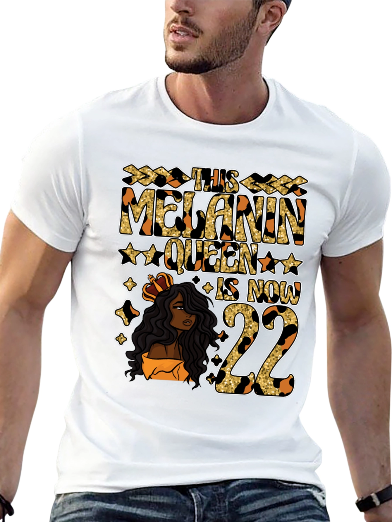 Melanin Queen 22nd Birthday Graphic Tee