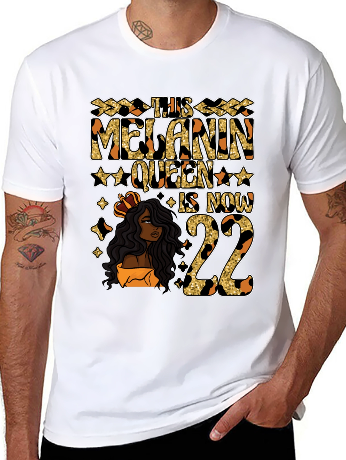 Melanin Queen 22nd Birthday Graphic Tee