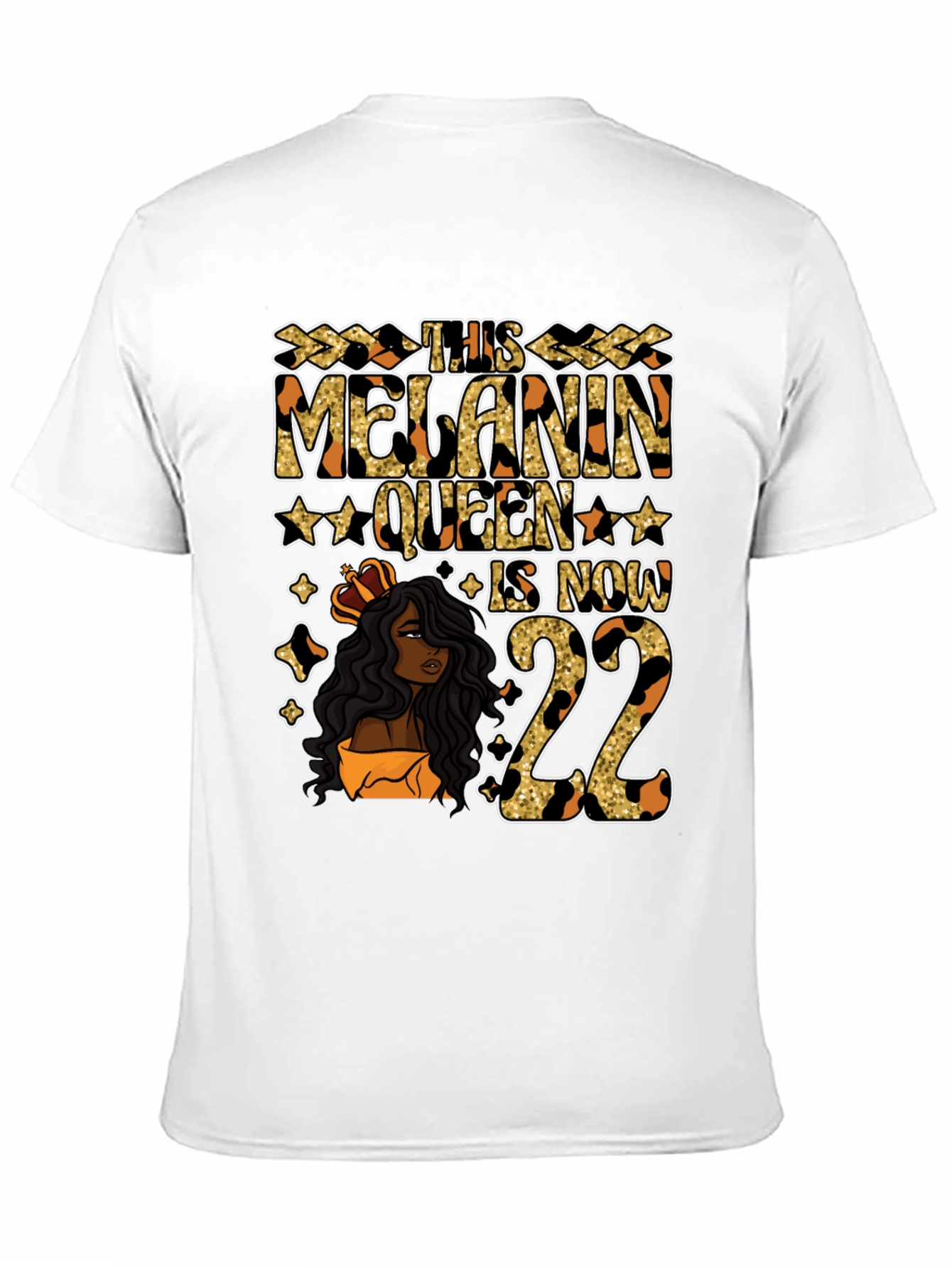 Melanin Queen 22nd Birthday Graphic Tee