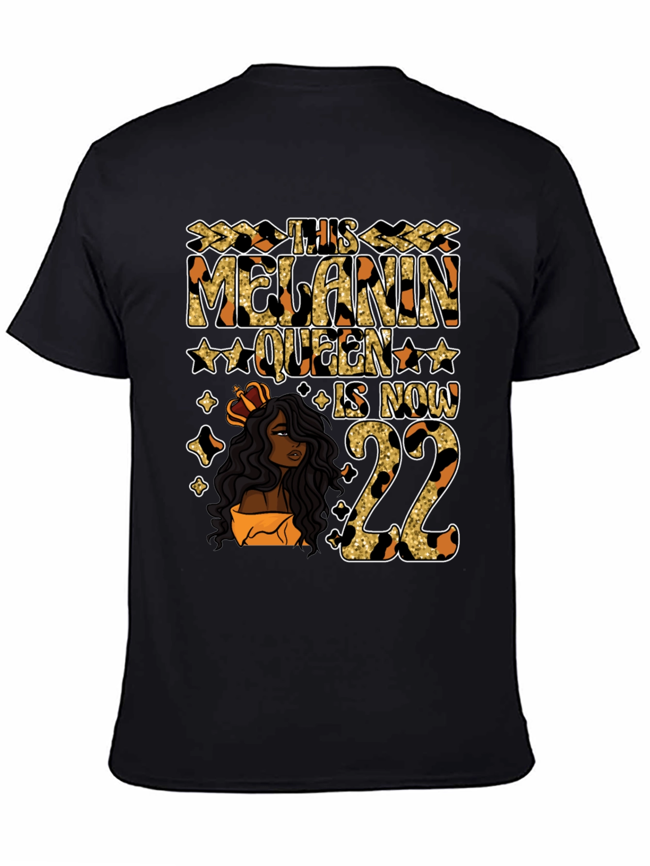 Melanin Queen 22nd Birthday Graphic Tee
