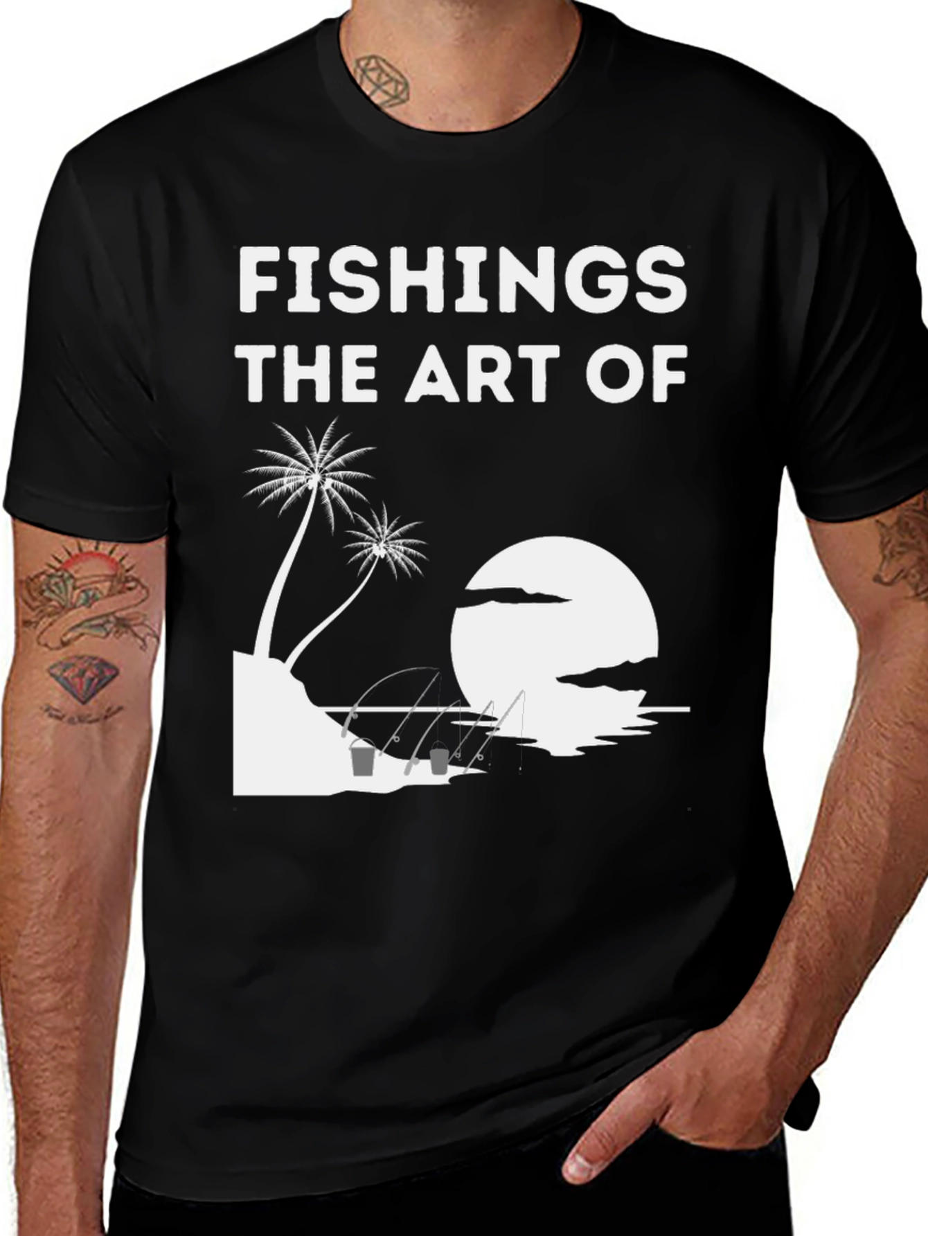 Fishing Art Tee - Tropical Fishing T-Shirt