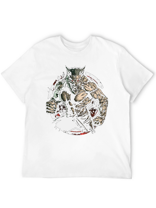 Werewolf Graphic Tee - Black Cotton T-Shirt