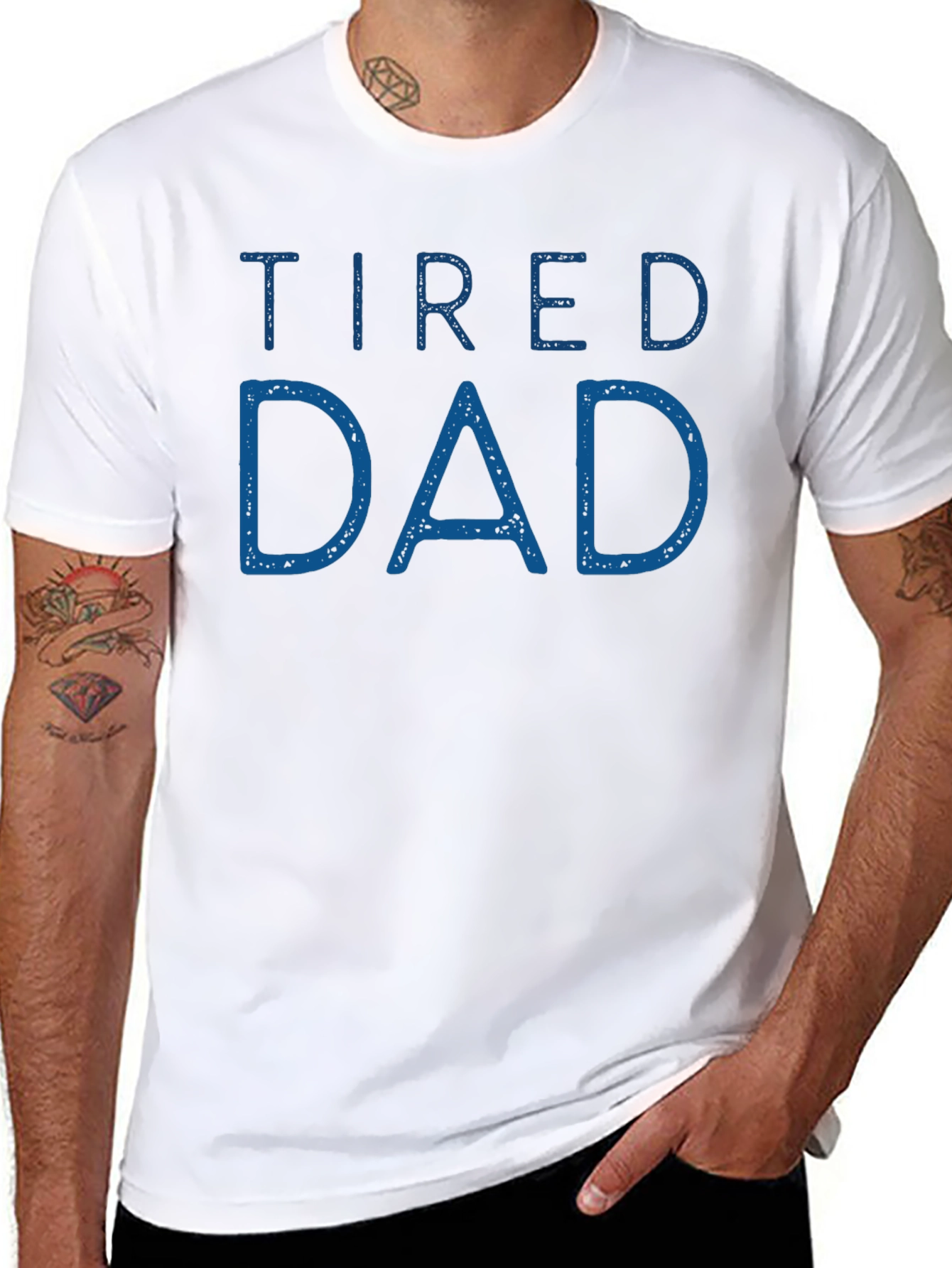 Tired Dad Black Graphic Tee - Mens