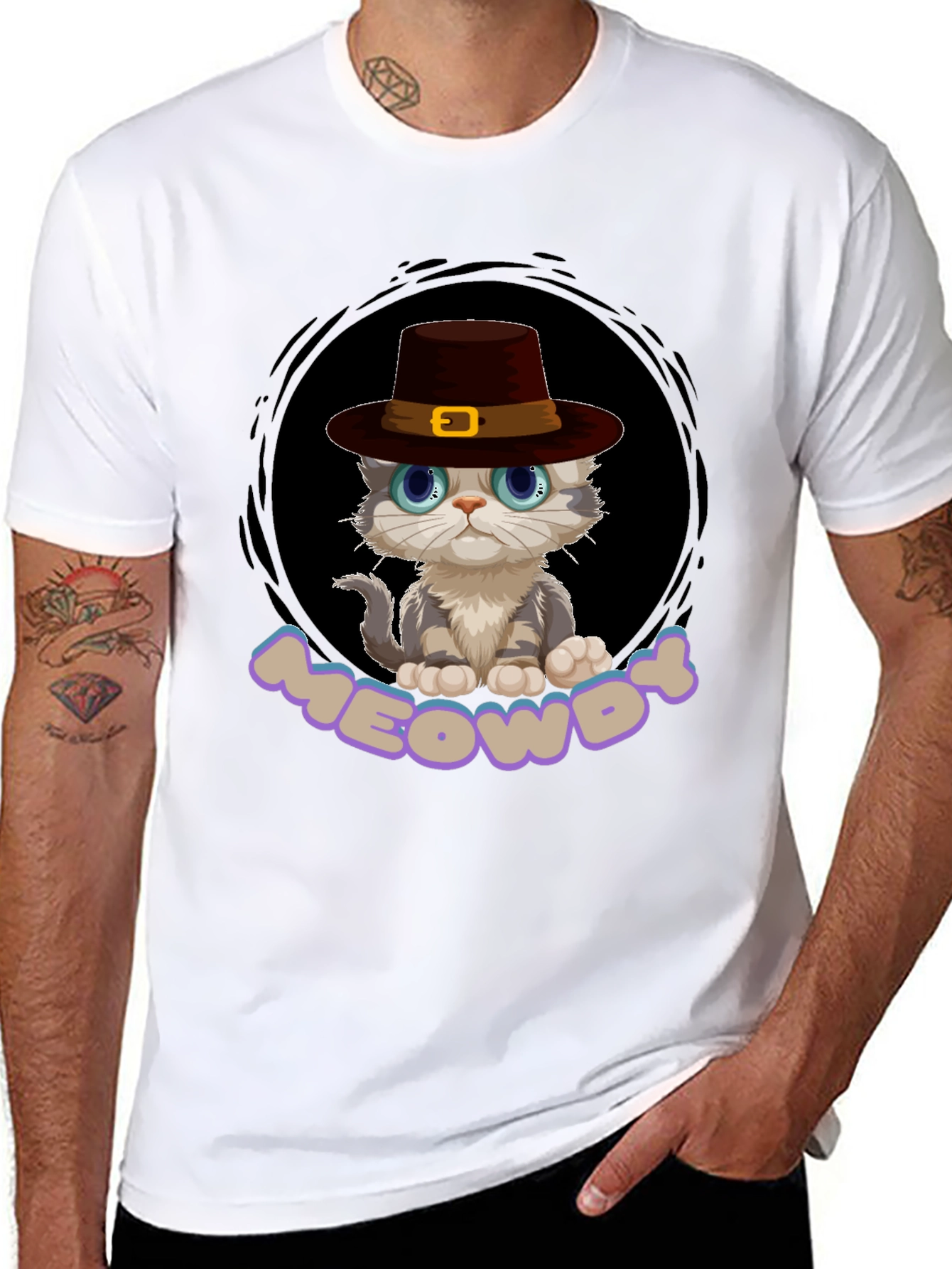 Meowdy Cat T-Shirt - Cowboy Cat Tee