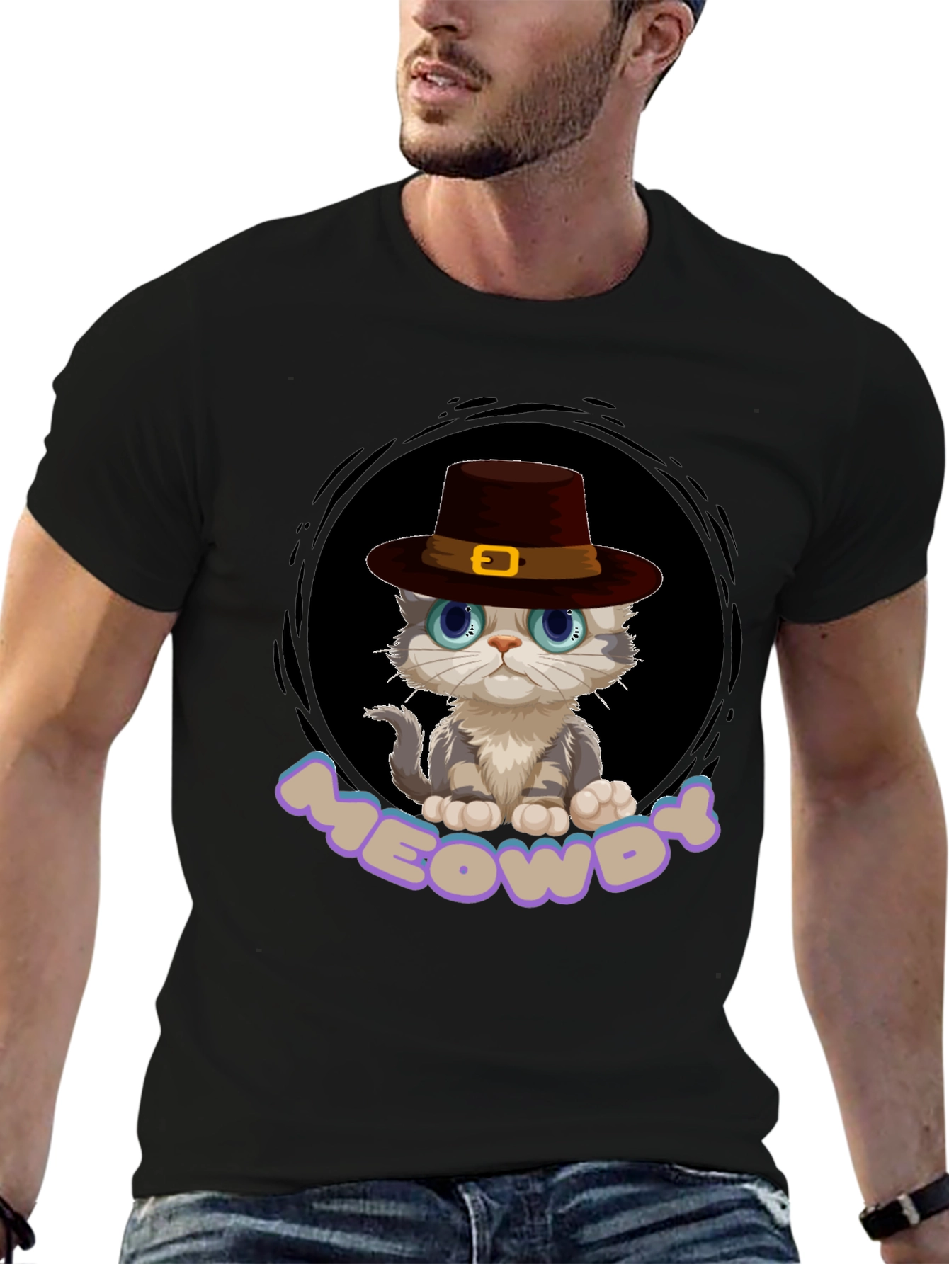 Meowdy Cat T-Shirt - Cowboy Cat Tee