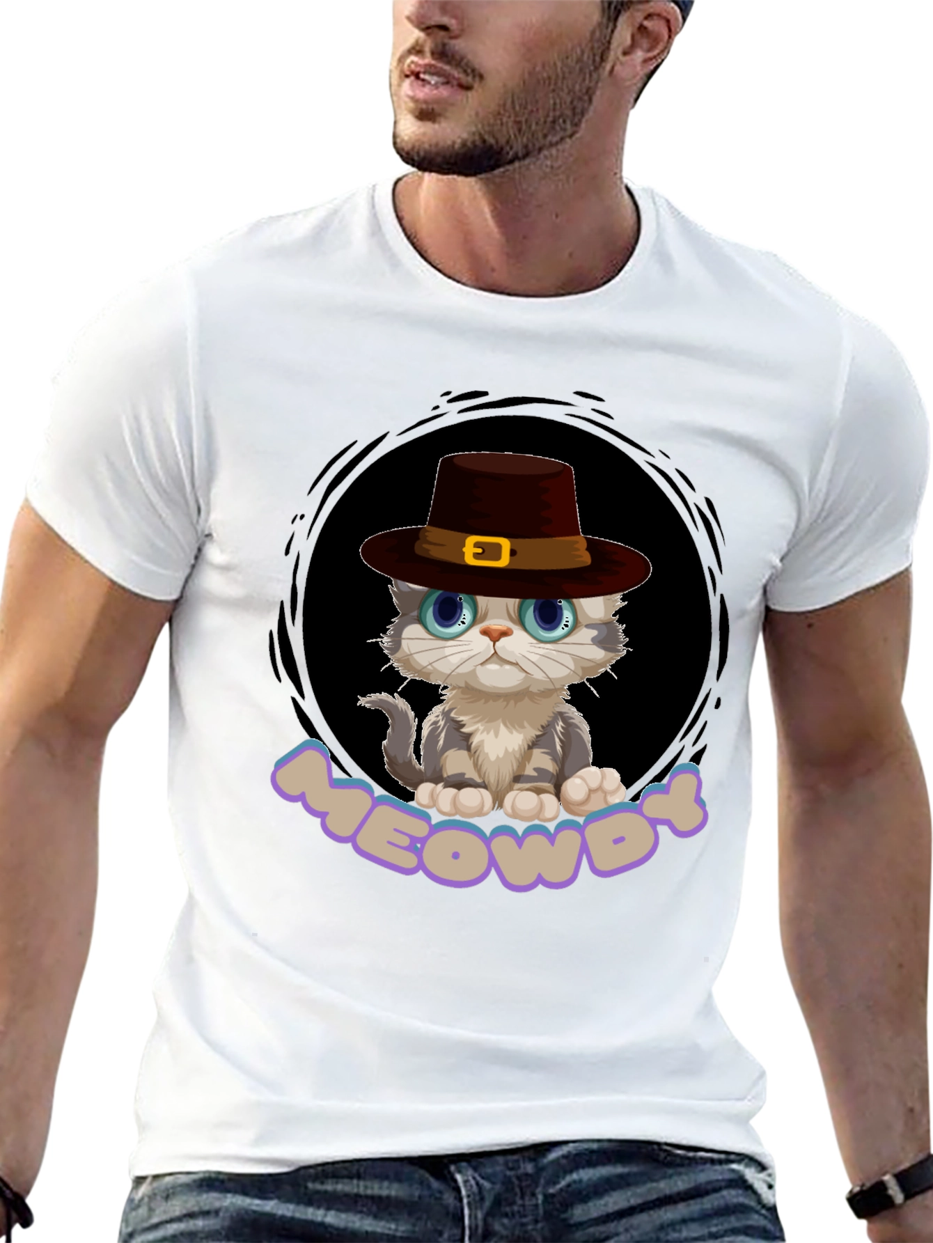 Meowdy Cat T-Shirt - Cowboy Cat Tee