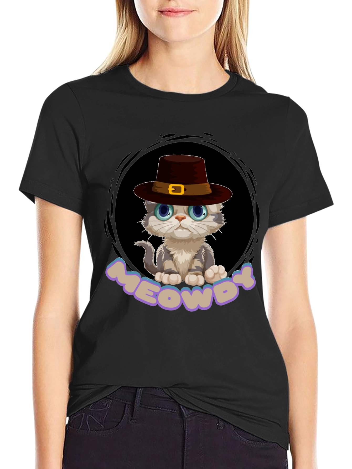 Meowdy Cat T-Shirt - Cowboy Cat Tee