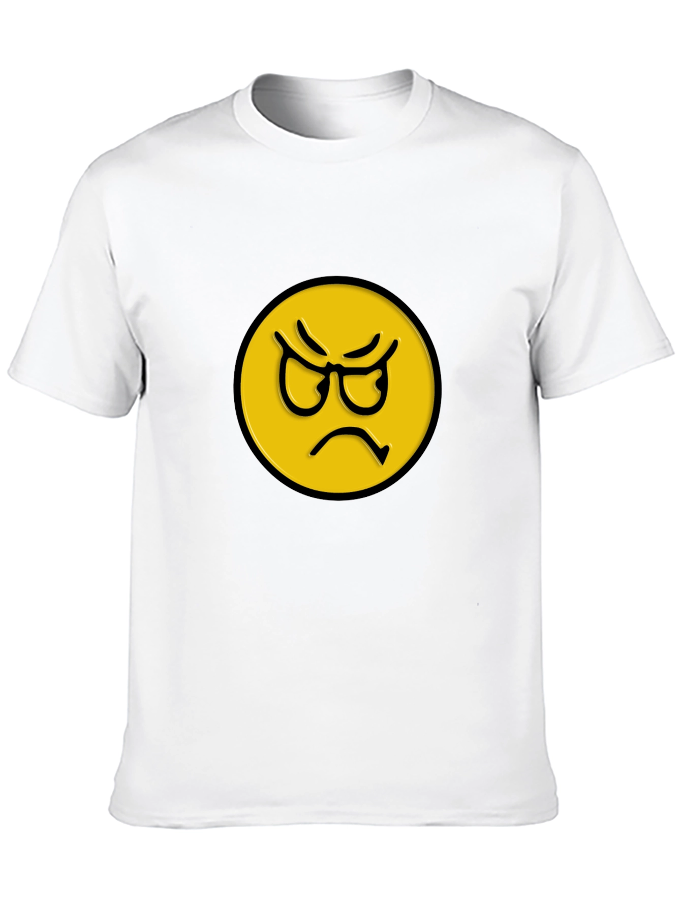 Angry Emoji Graphic Tee - Unisex Black T-Shirt