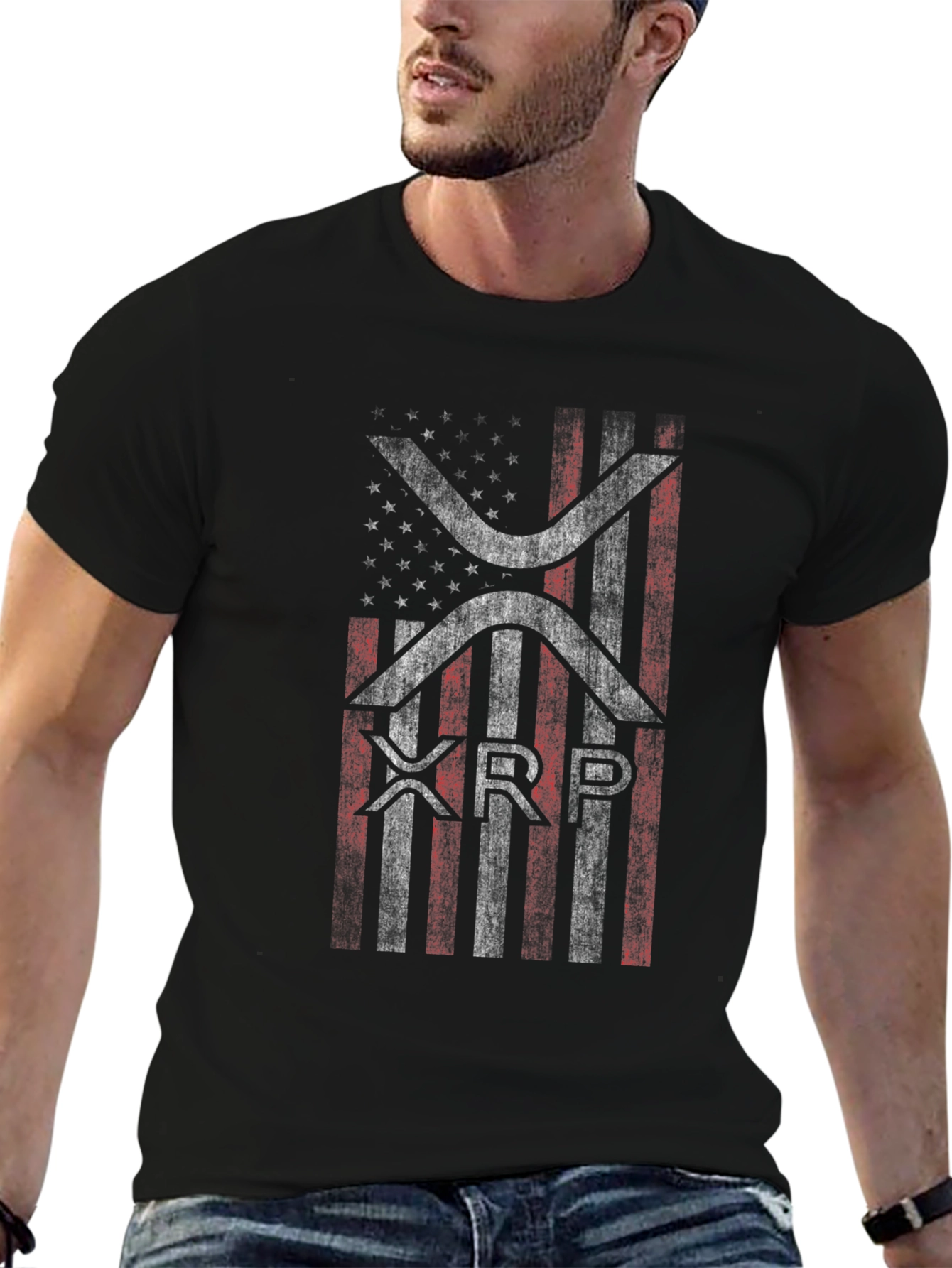 XRP American Flag Graphic T-Shirt