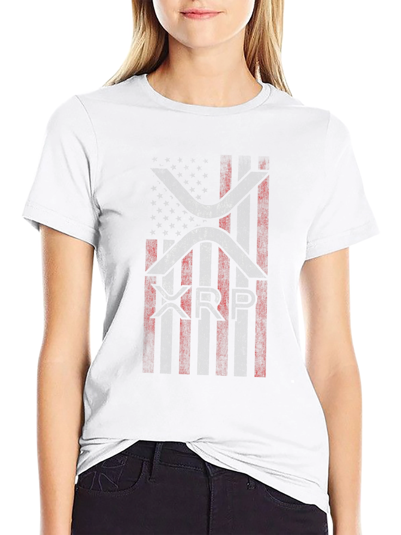 XRP American Flag Graphic T-Shirt