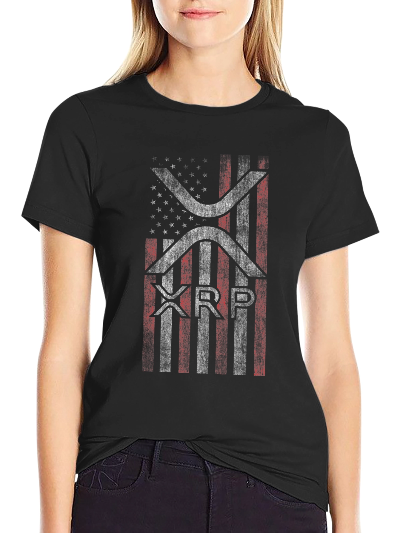 XRP American Flag Graphic T-Shirt