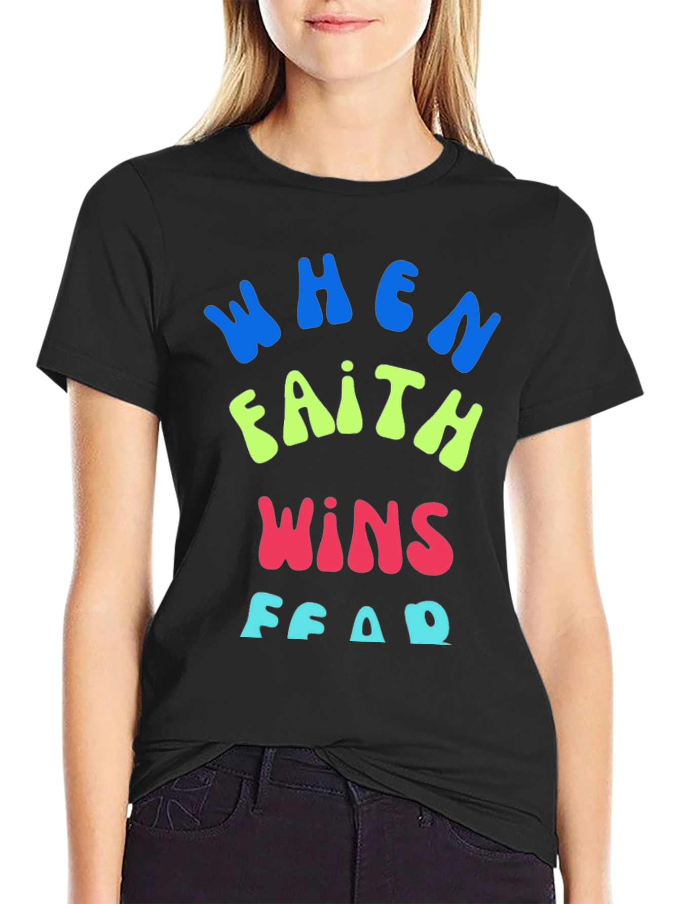 Faith Over Fear Graphic Tee - Trendy Spiritual T-Shirt