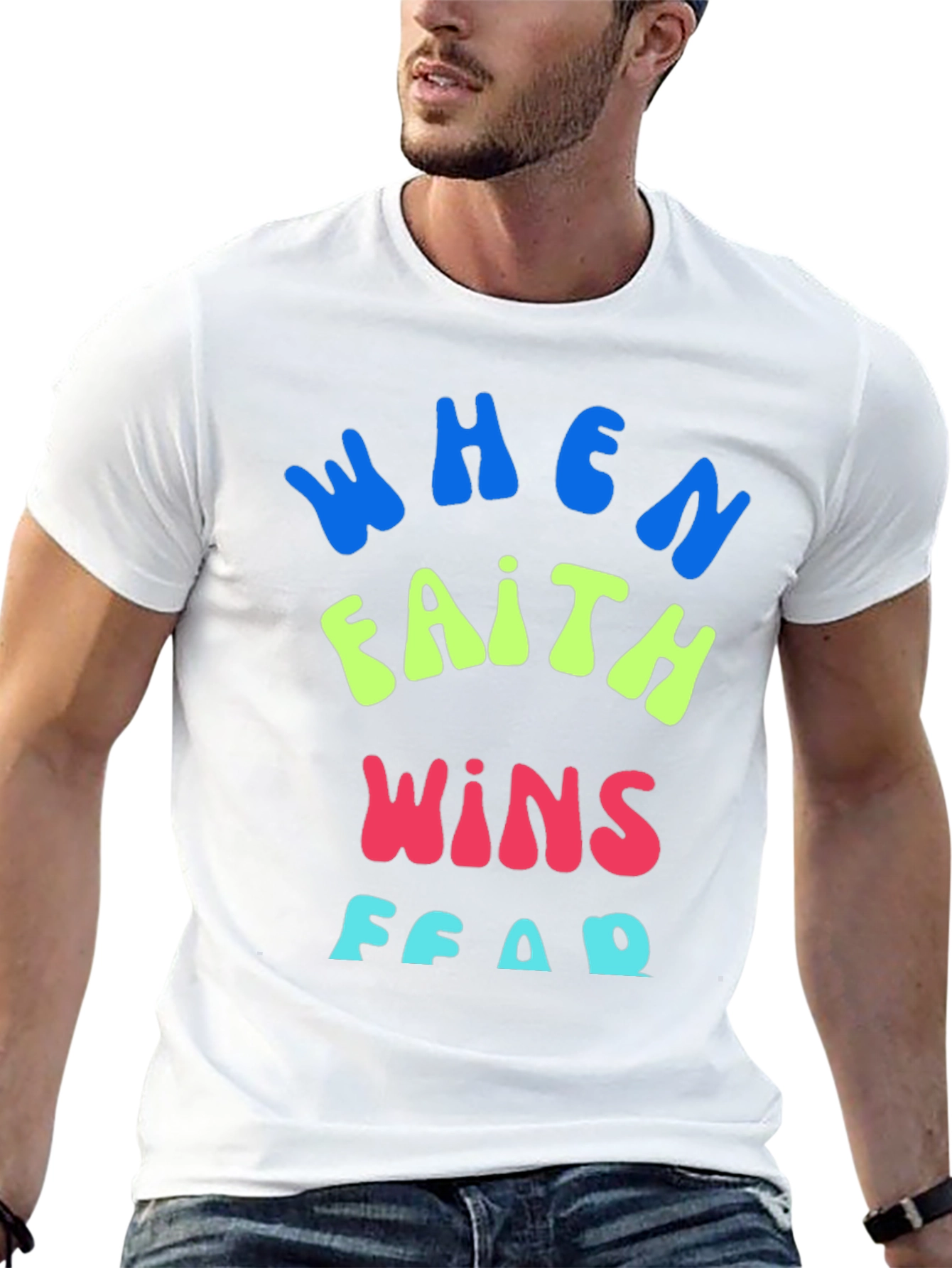 Faith Over Fear Graphic Tee - Trendy Spiritual T-Shirt