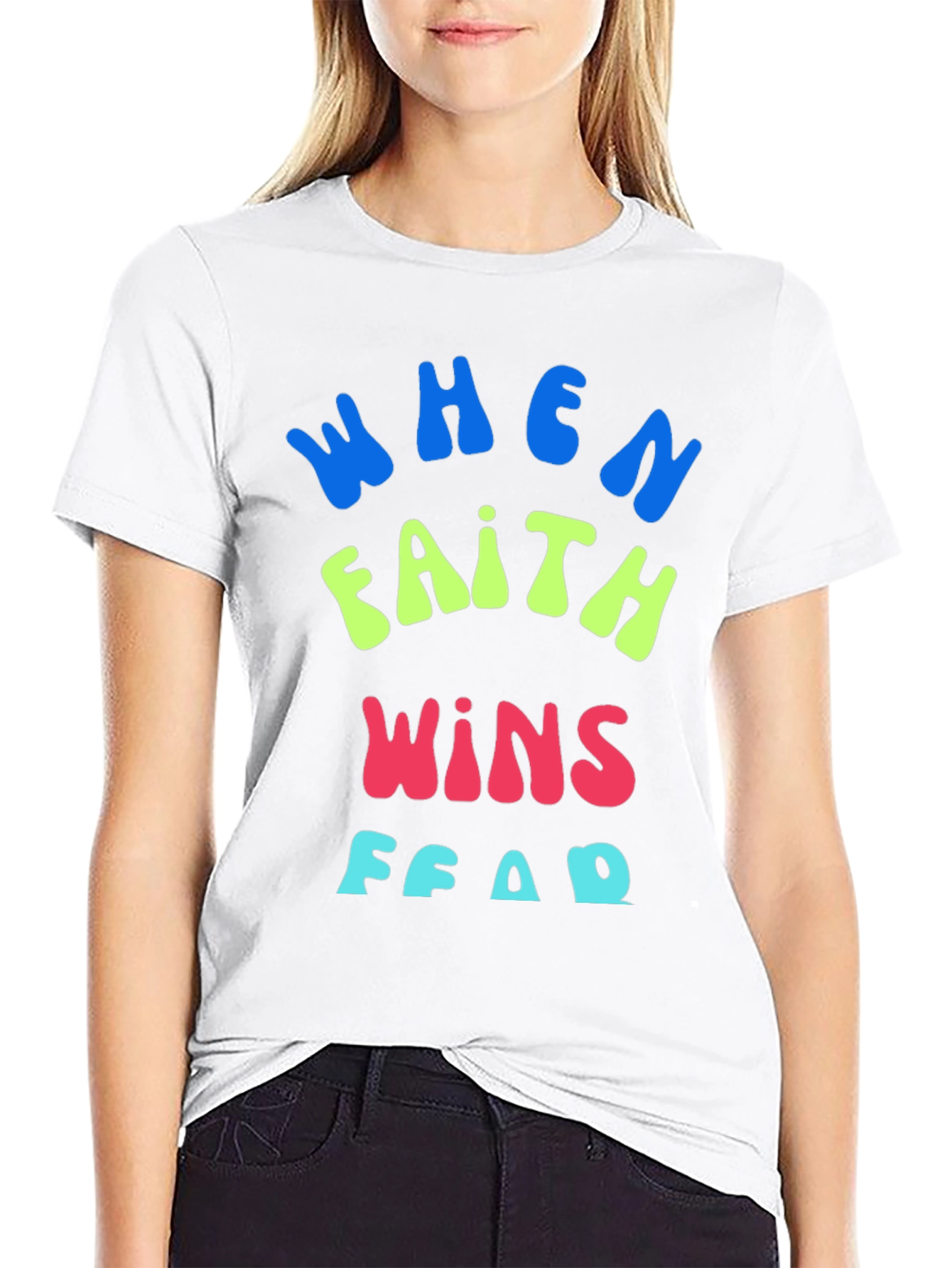Faith Over Fear Graphic Tee - Trendy Spiritual T-Shirt