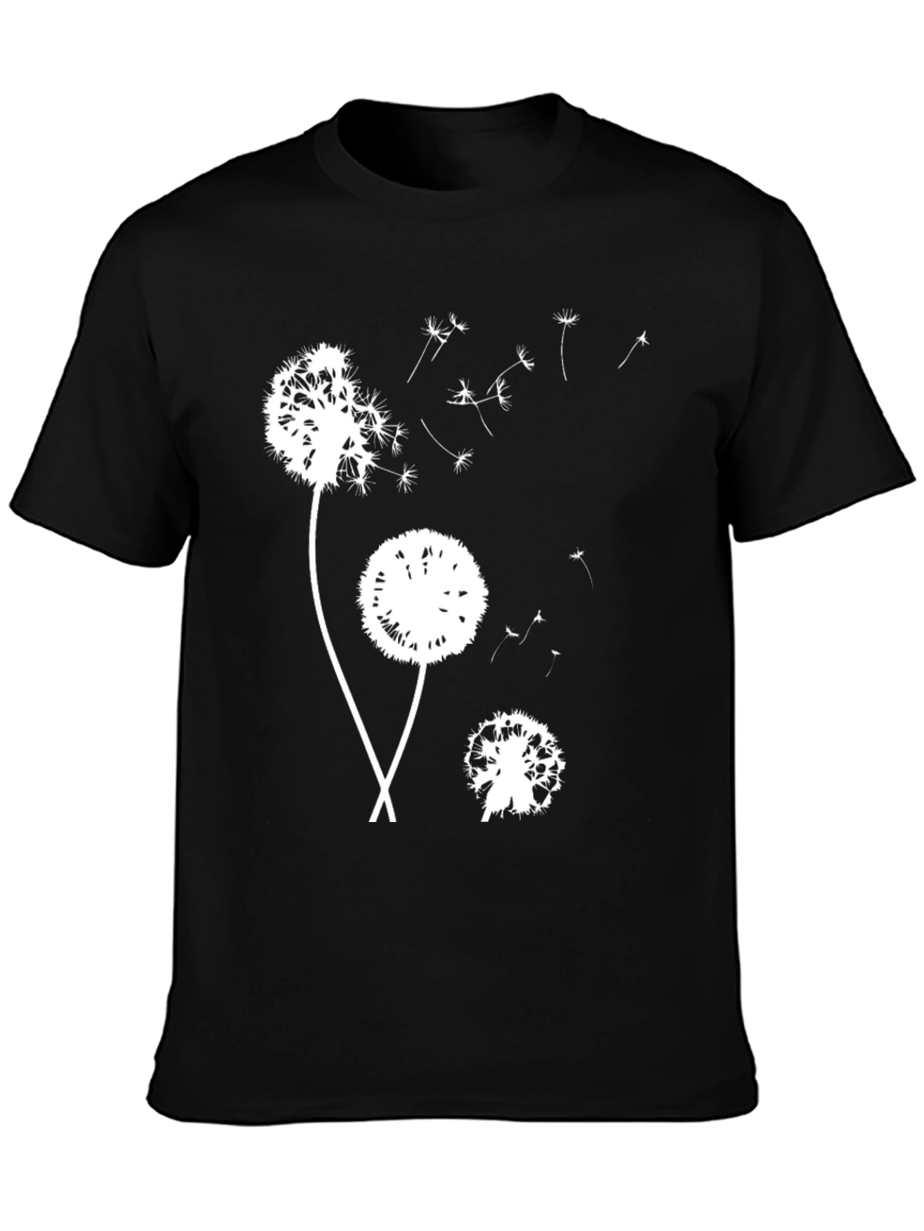 Dandelion Graphic Black T-Shirt