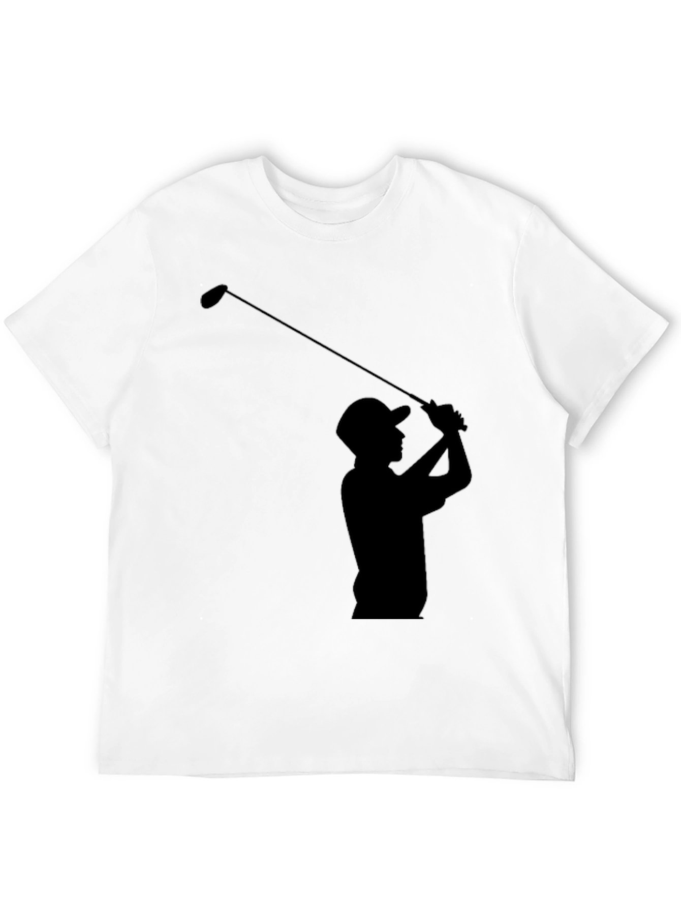 Golfer Silhouette T-Shirt - Black Tee