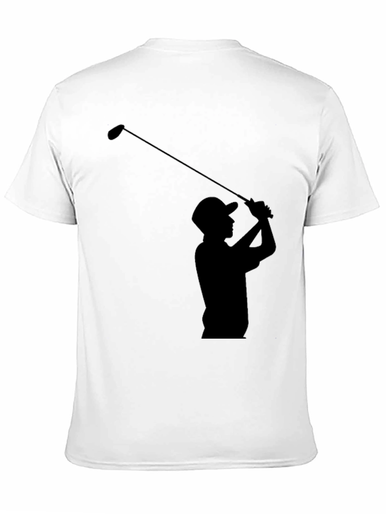 Golfer Silhouette T-Shirt - Black Tee