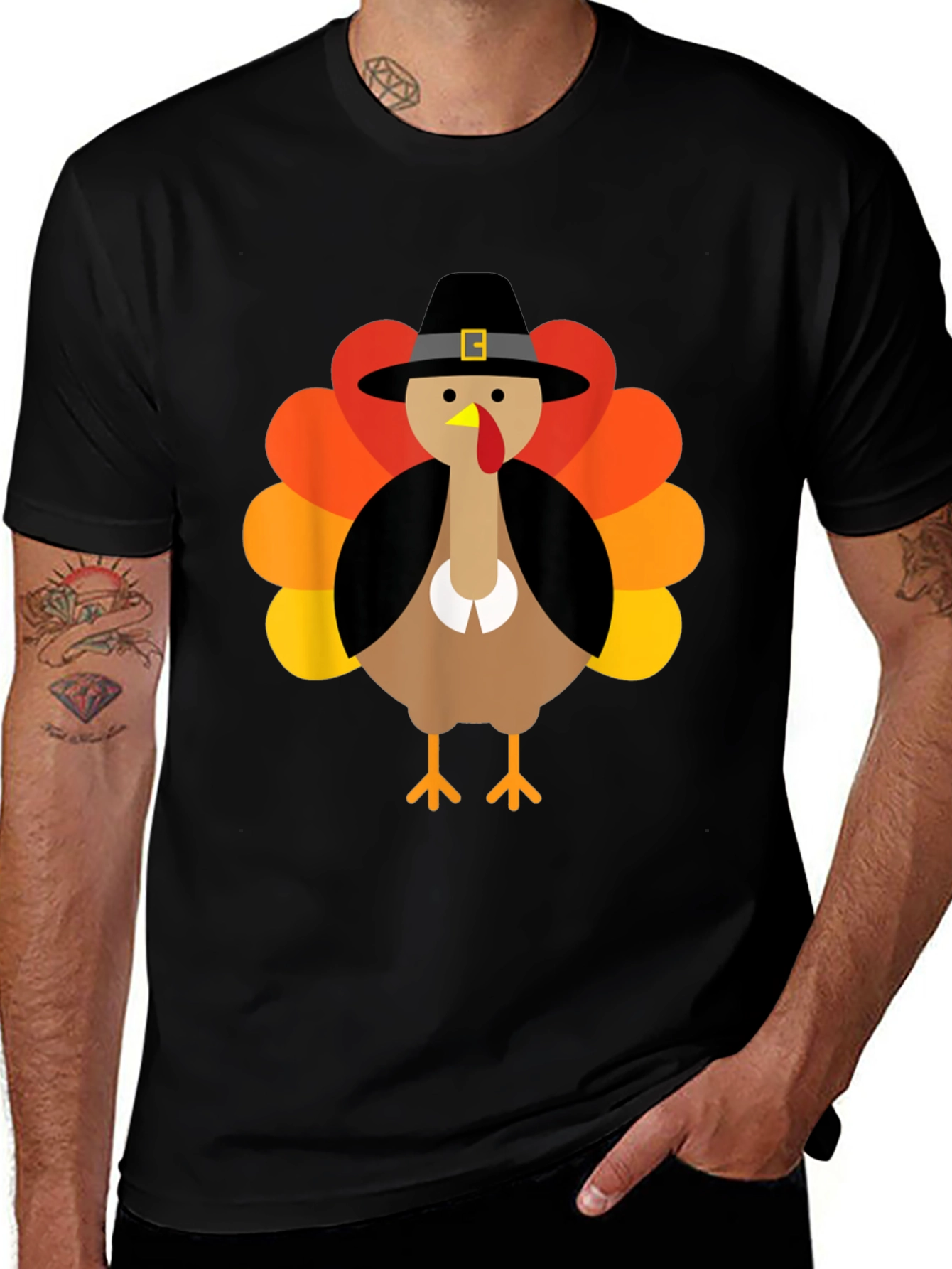 Festive Thanksgiving Turkey Pilgrim T-Shirt