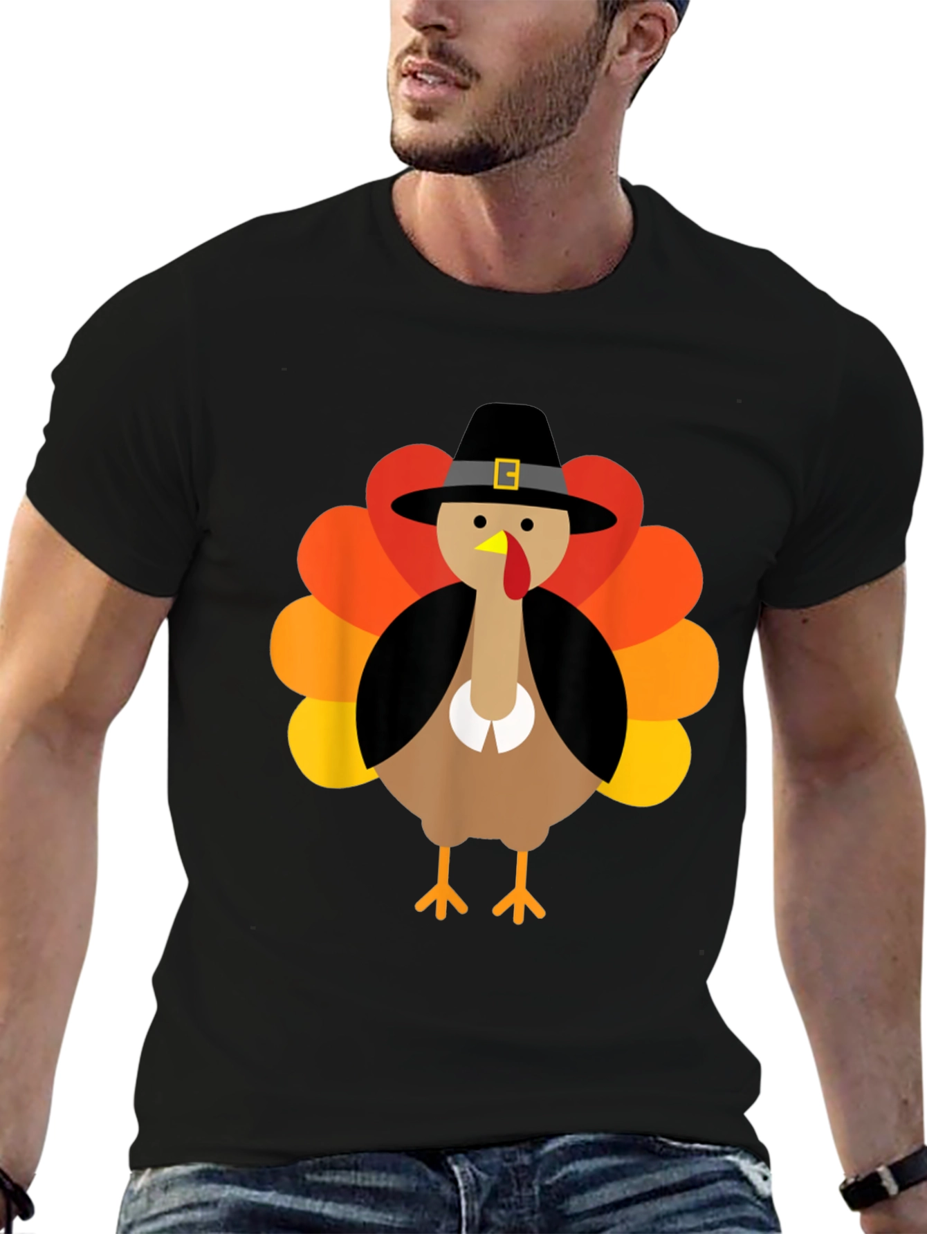 Festive Thanksgiving Turkey Pilgrim T-Shirt