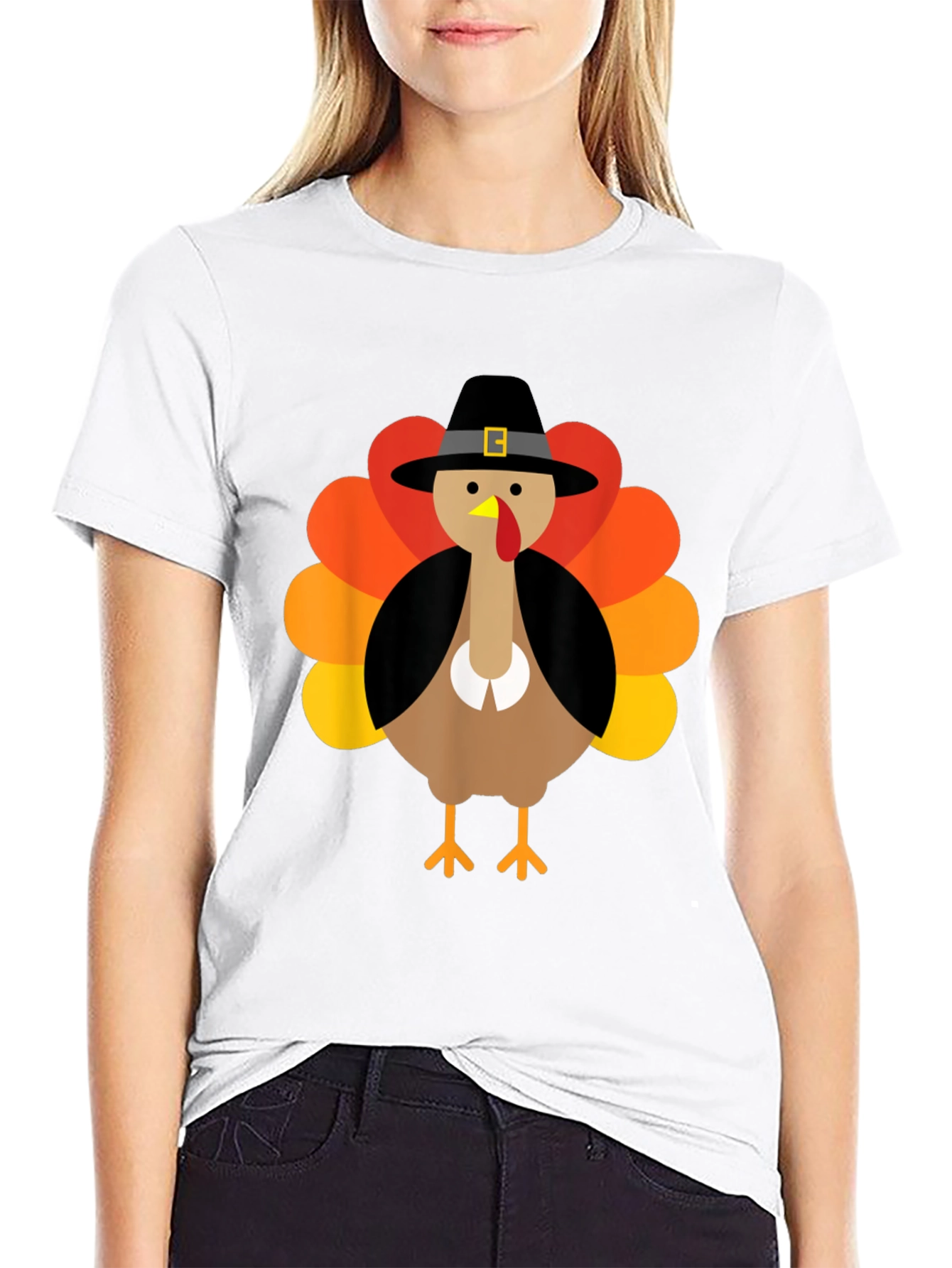 Festive Thanksgiving Turkey Pilgrim T-Shirt
