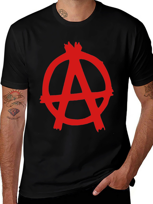 Anarchy Symbol Graphic Tee - Black Cotton Comfort
