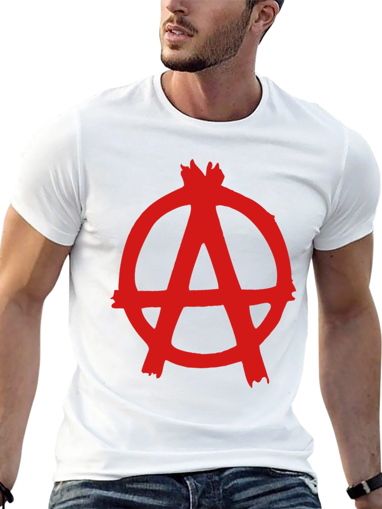 Anarchy Symbol Graphic Tee - Black Cotton Comfort
