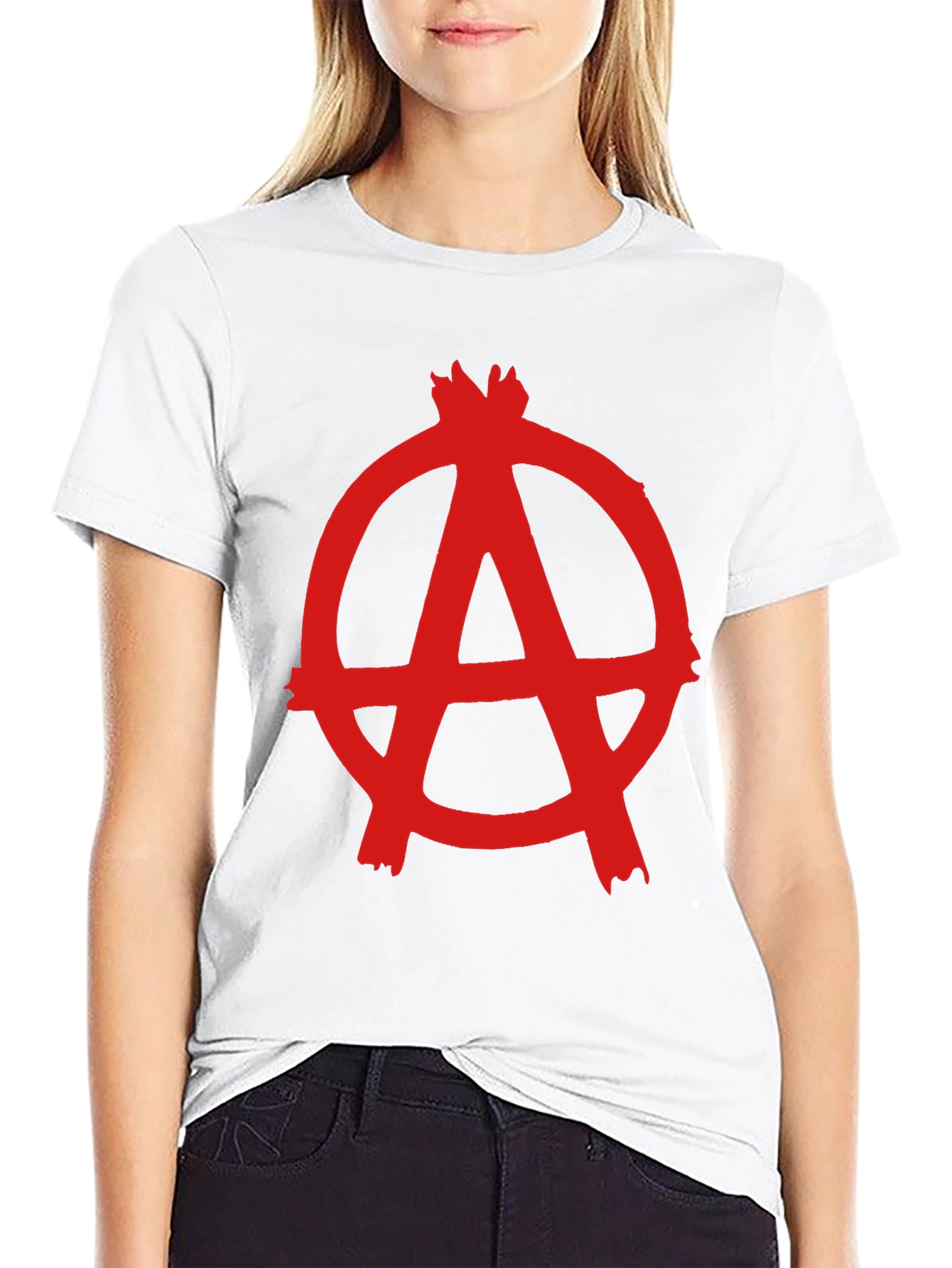Anarchy Symbol Graphic Tee - Black Cotton Comfort