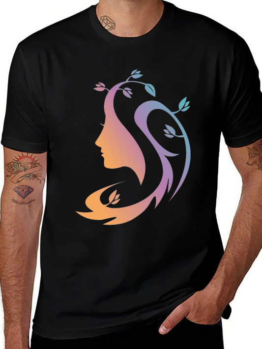 Nature Silhouette Graphic Black T-Shirt