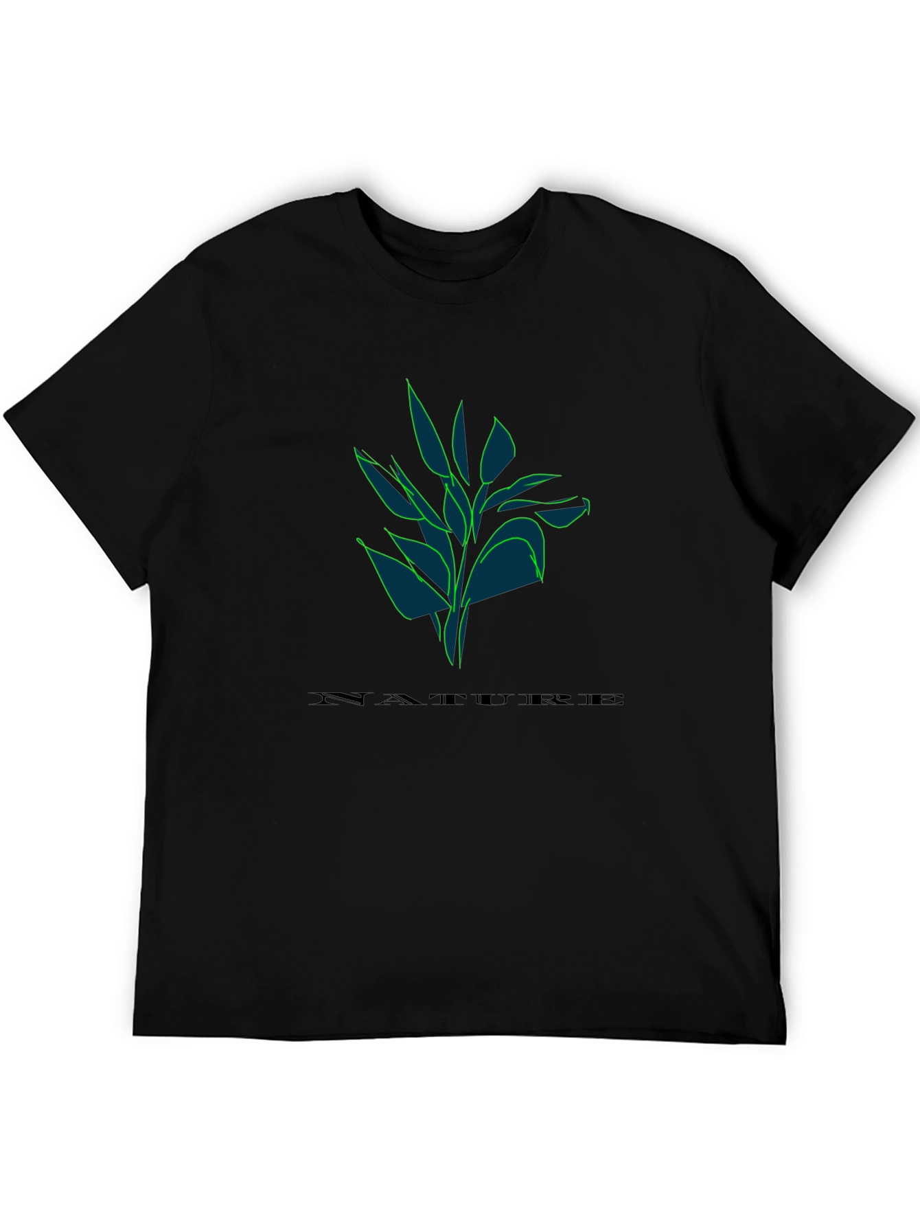 Nature Graphic Black T-Shirt