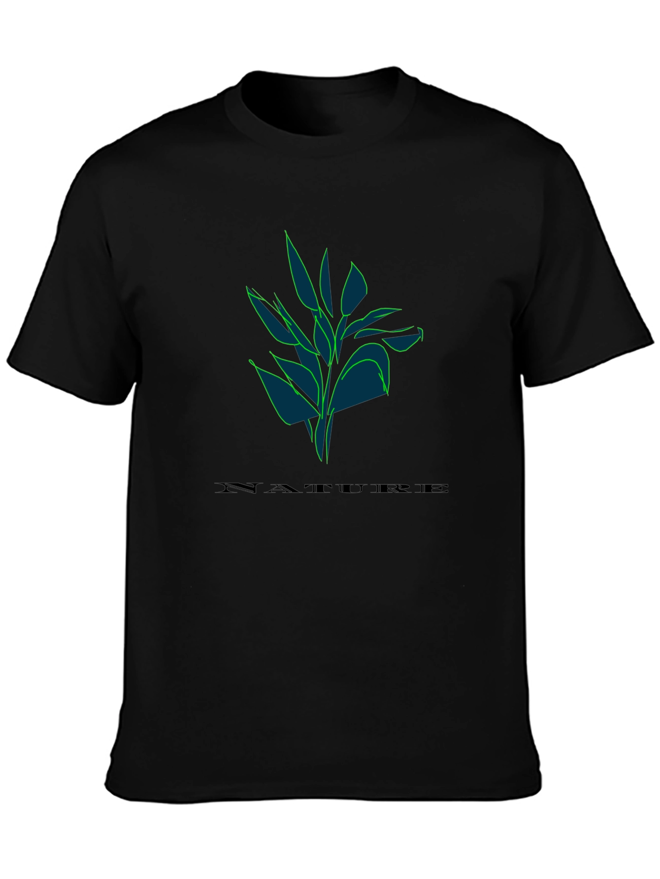Nature Graphic Black T-Shirt