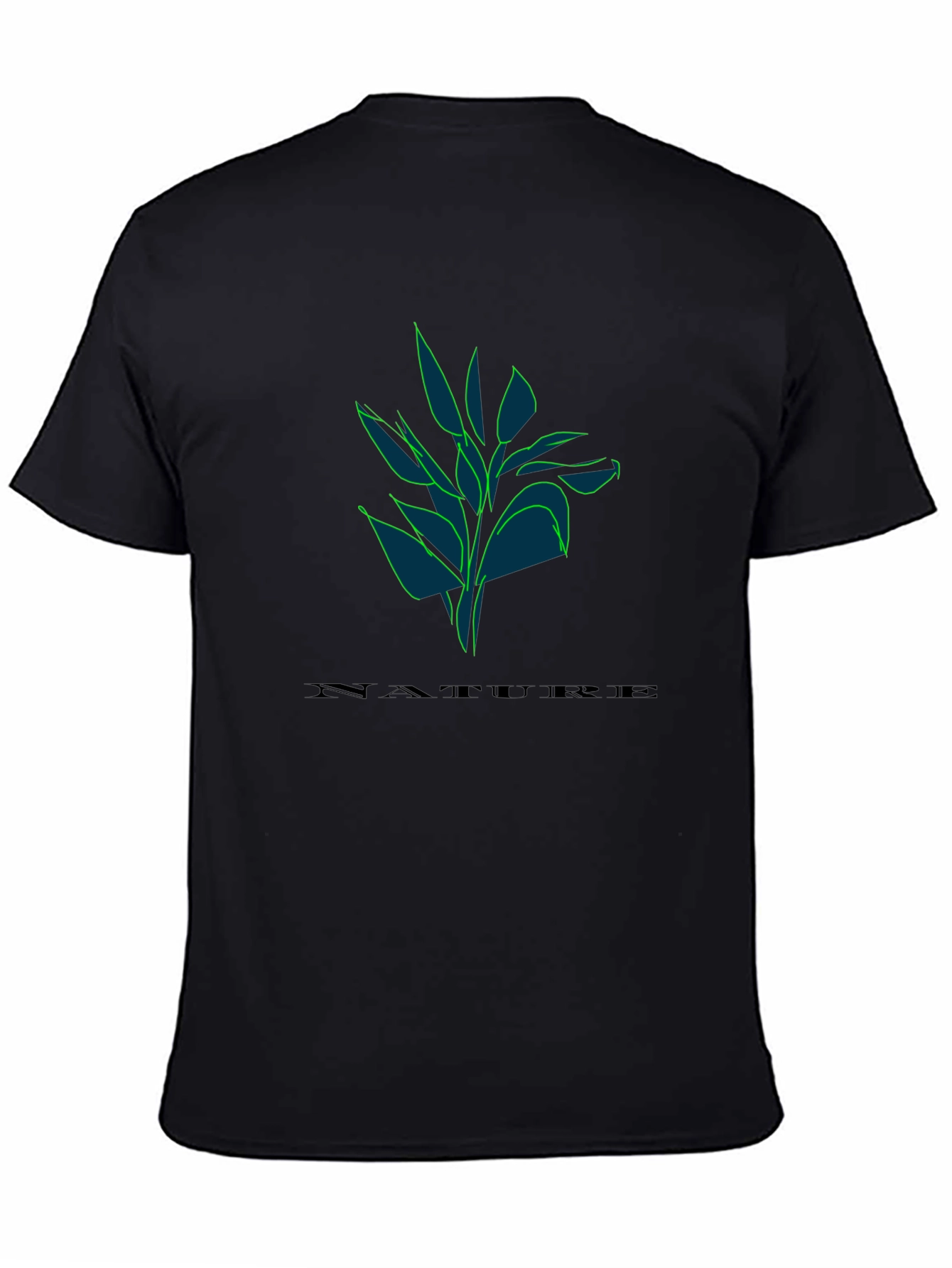 Nature Graphic Black T-Shirt