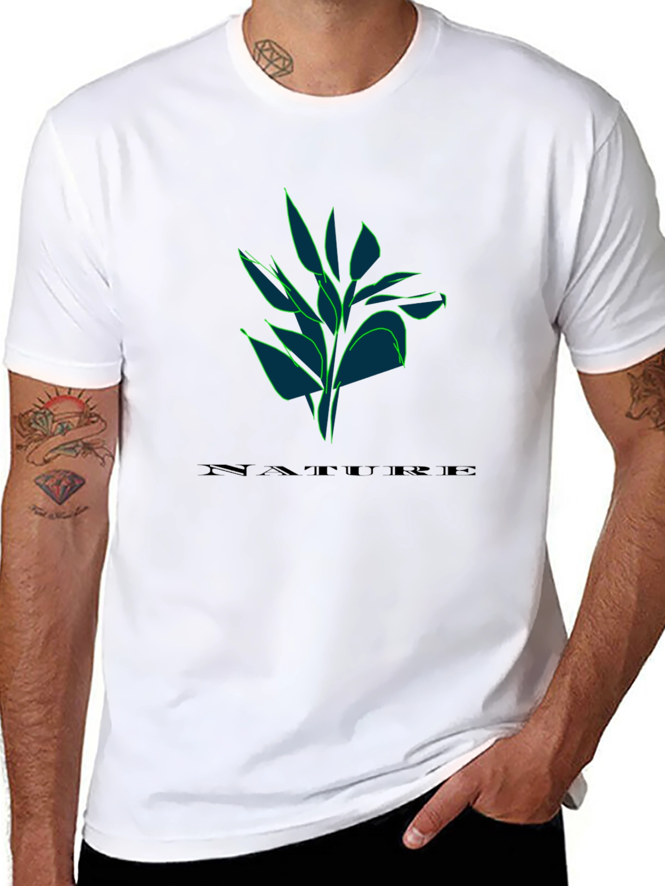 Nature Graphic Black T-Shirt