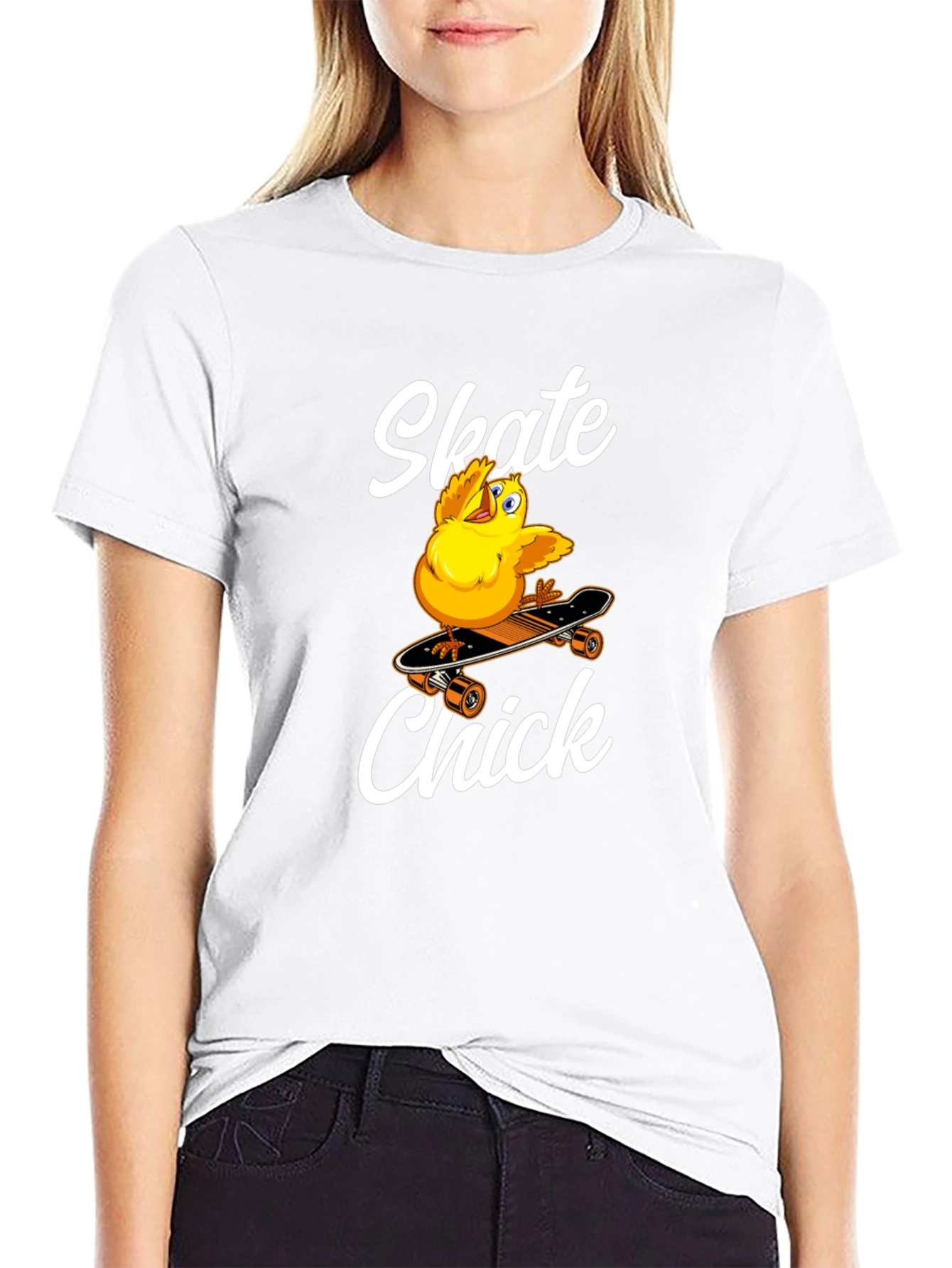 Skate Chick Graphic T-Shirt - Cool & Comfy