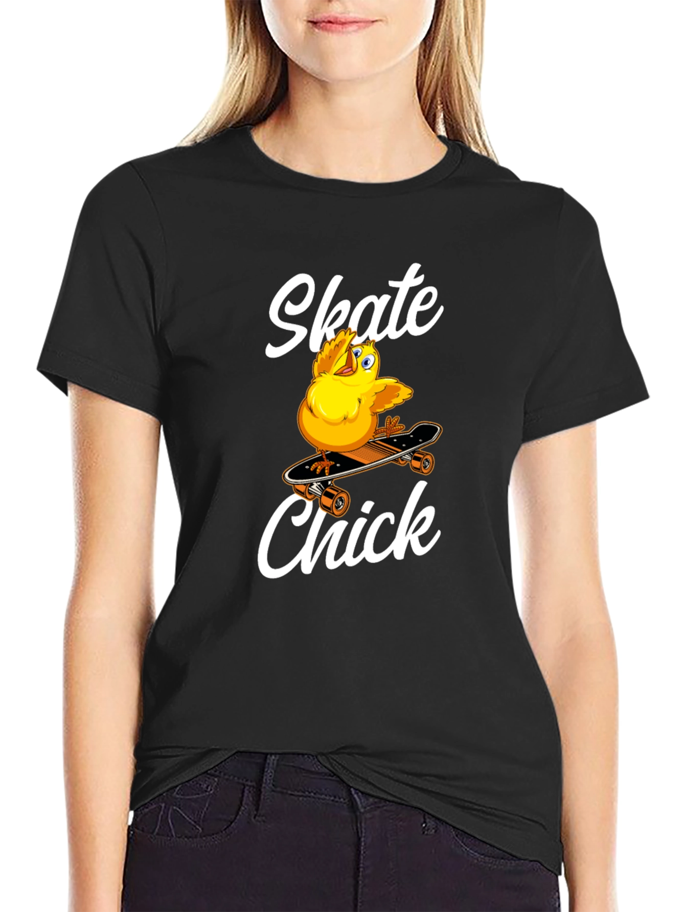 Skate Chick Graphic T-Shirt - Cool & Comfy