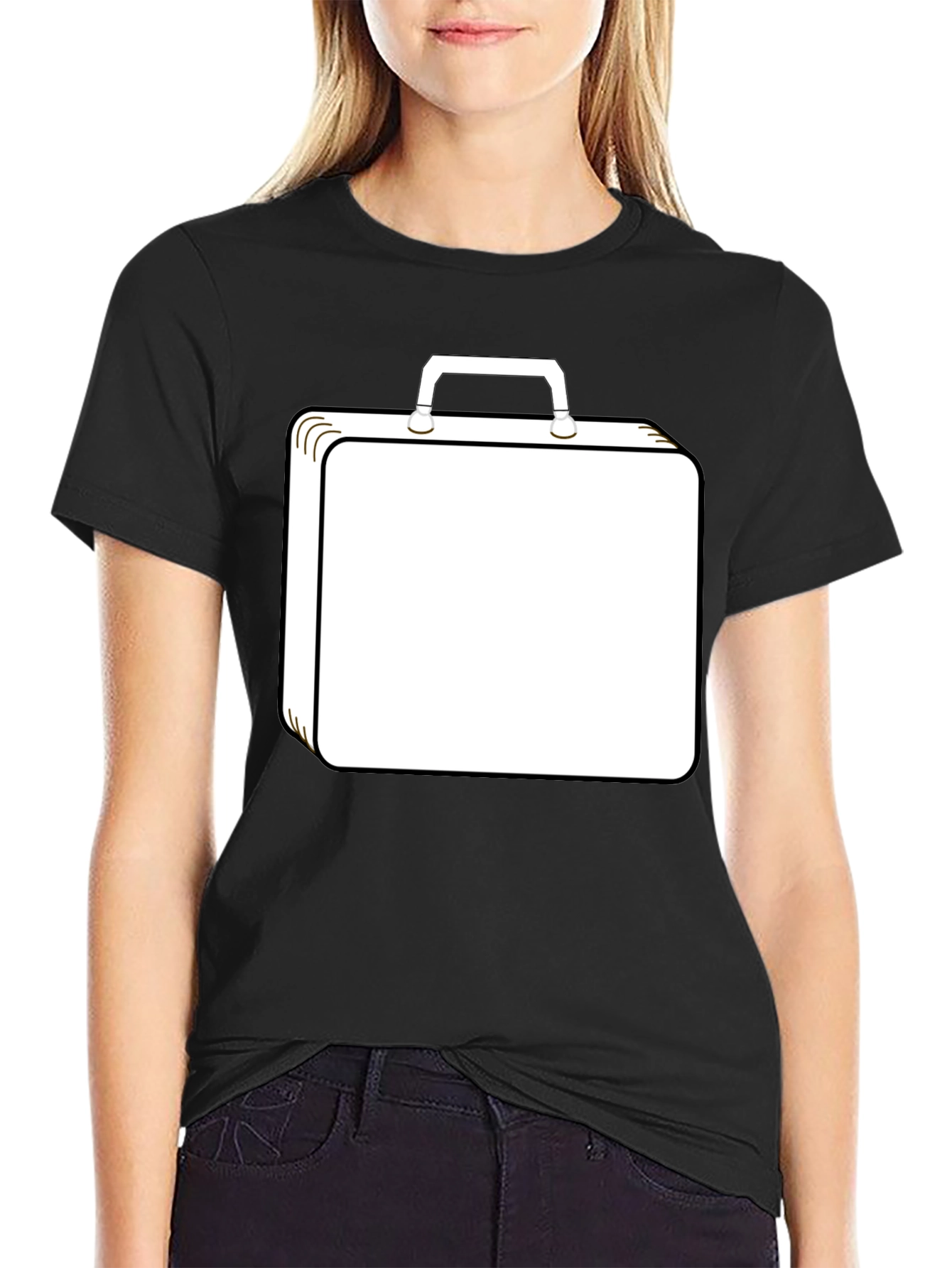 Briefcase Graphic T-Shirt - Black Casual Tee