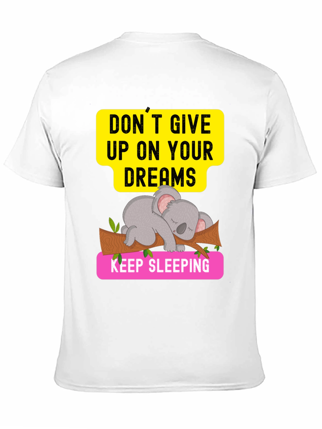 Dreaming Koala Graphic Tee - Sleepy Animal T-Shirt