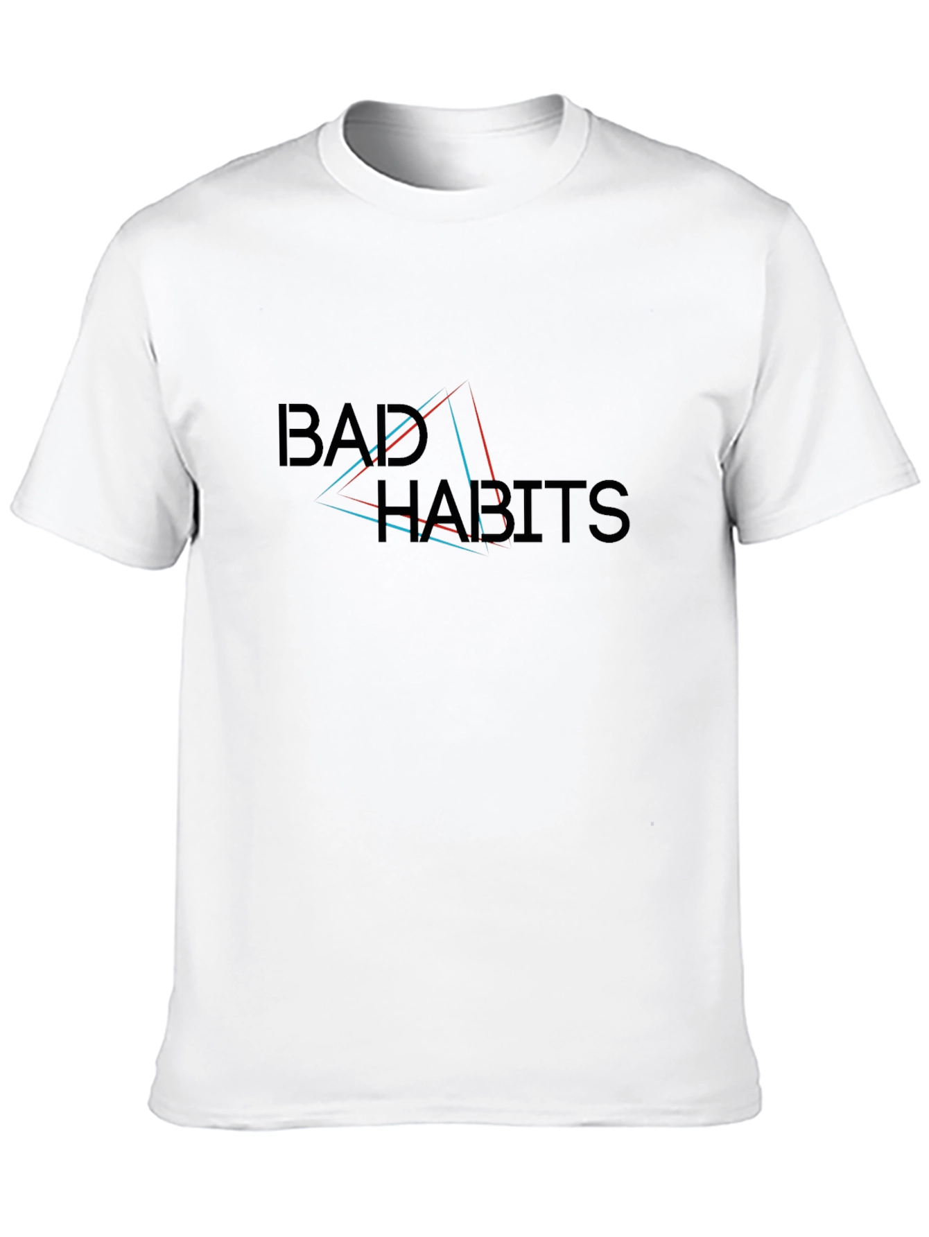 Bad Habits Graphic Print Black T-Shirt