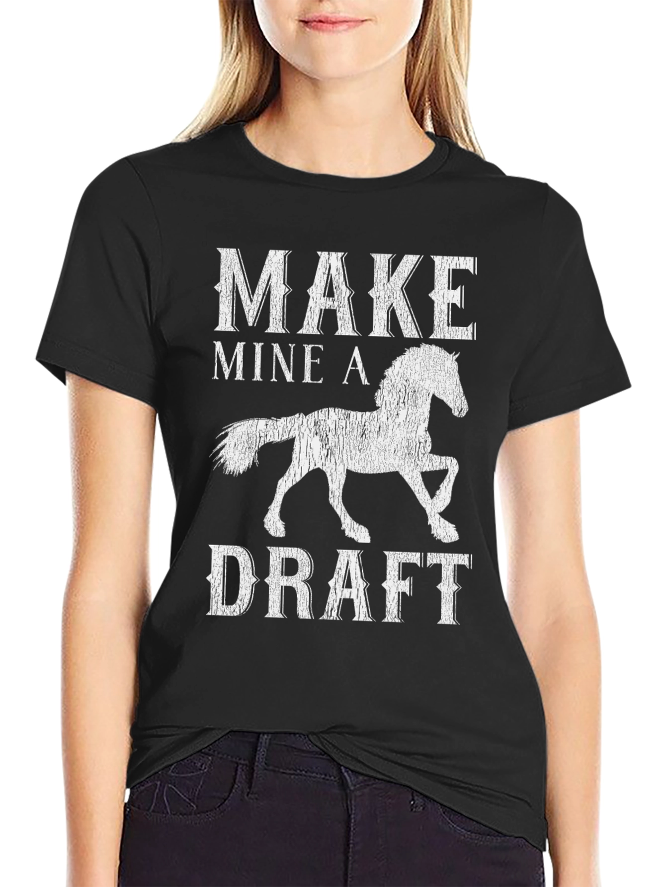 Make Mine a Draft Horse Graphic T-Shirt