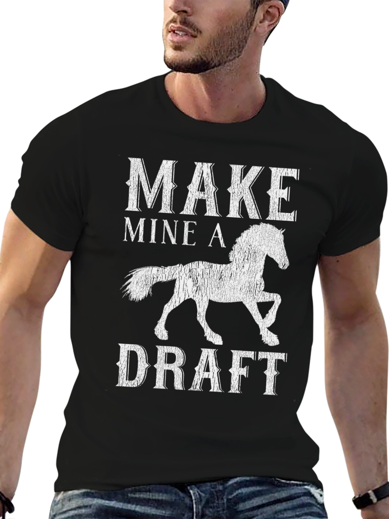 Make Mine a Draft Horse Graphic T-Shirt