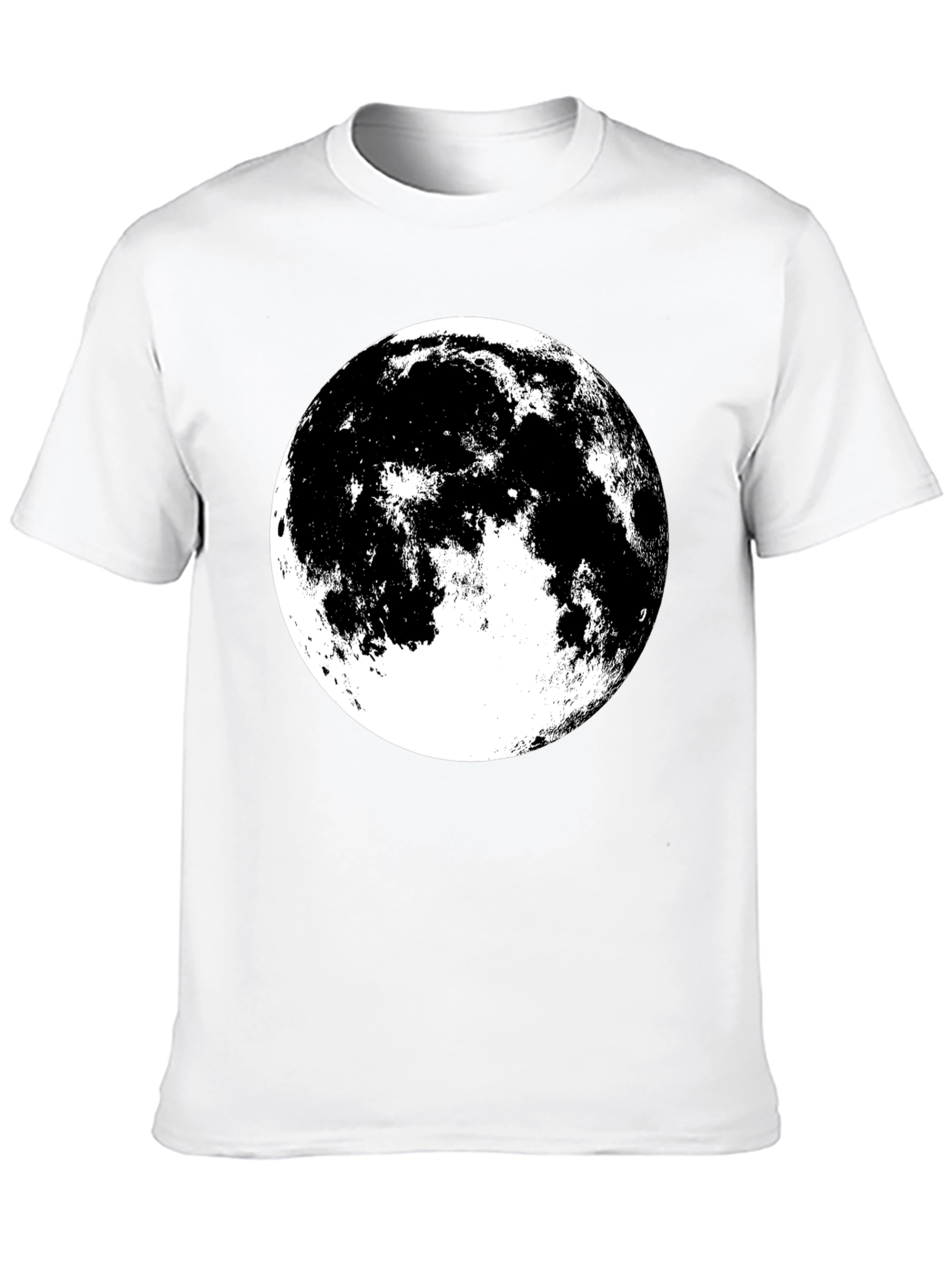 Full Moon Graphic Tee - Black Cotton Shirt