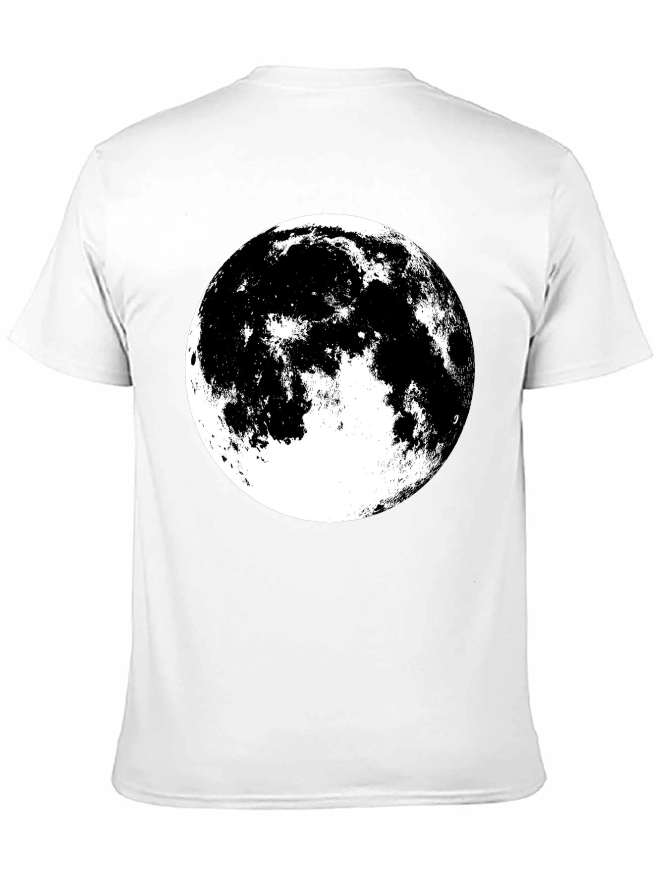 Full Moon Graphic Tee - Black Cotton Shirt