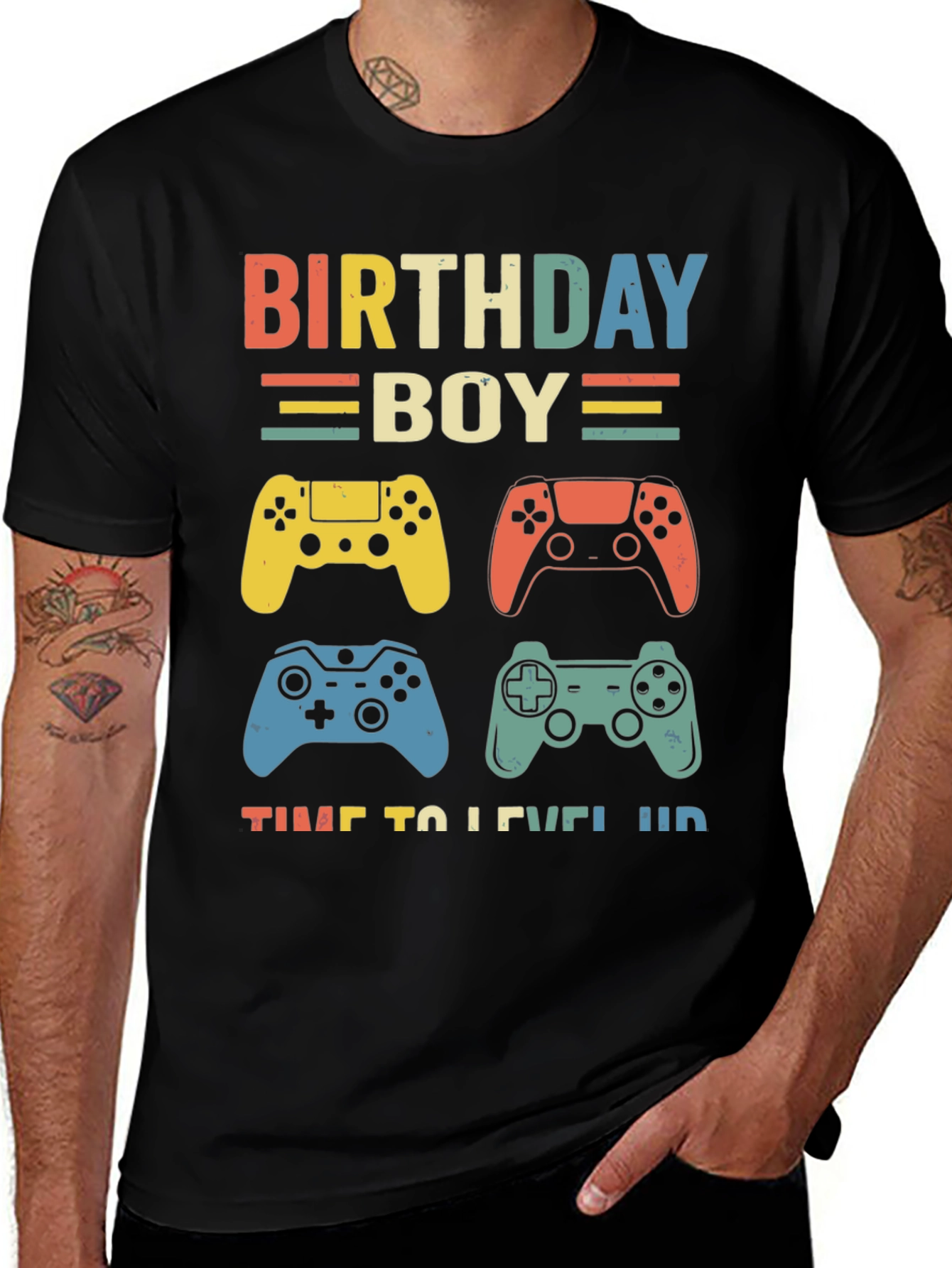 Birthday Boy Gamer T-Shirt - Level Up!