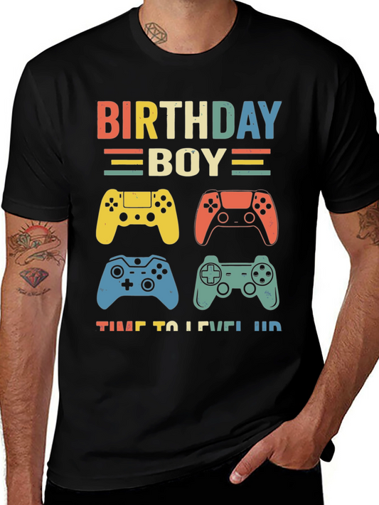 Birthday Boy Gamer T-Shirt - Level Up!